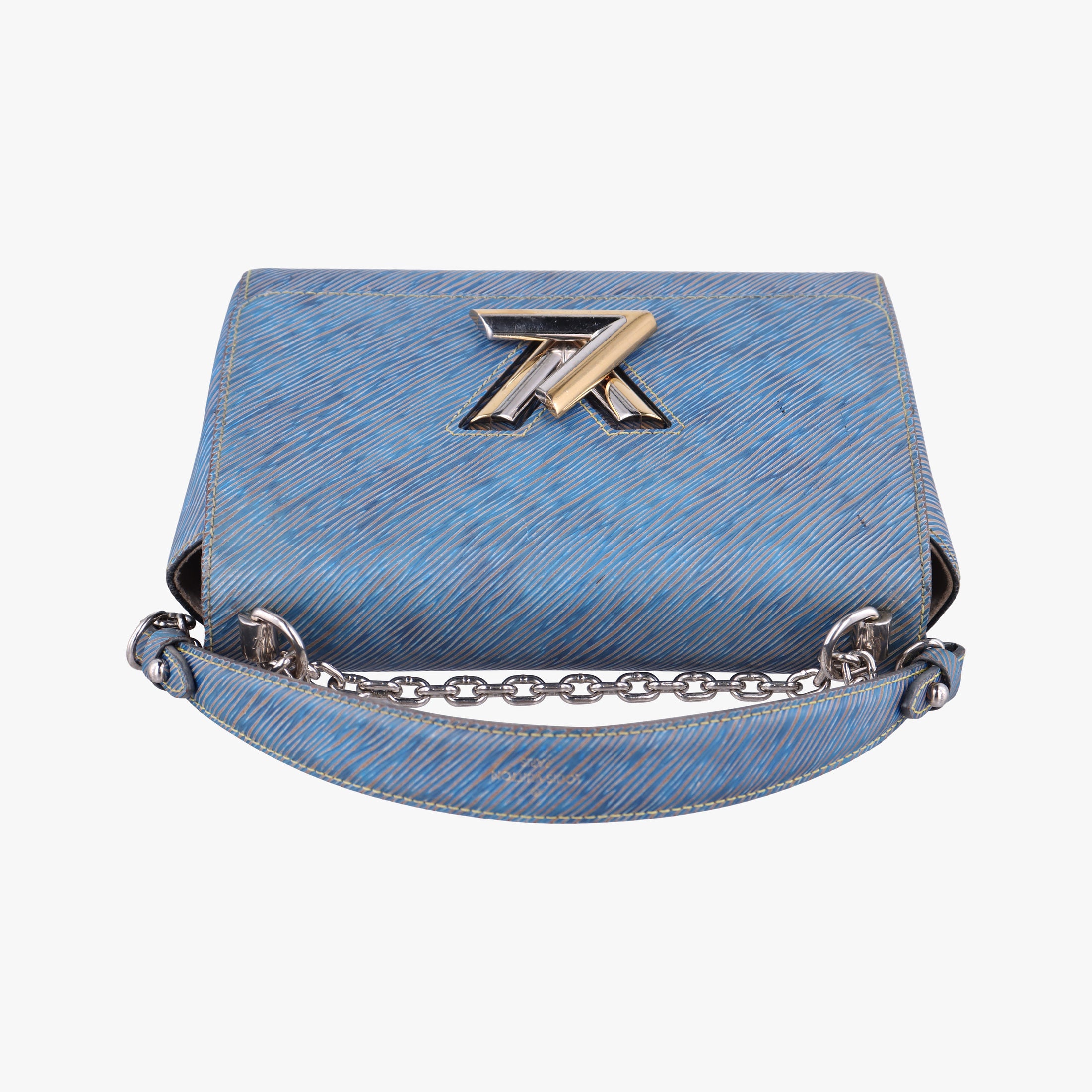 Secondhand Louis Vuitton Twist MM Denim blue Epi M50271 shoulderbag | stylenewstar