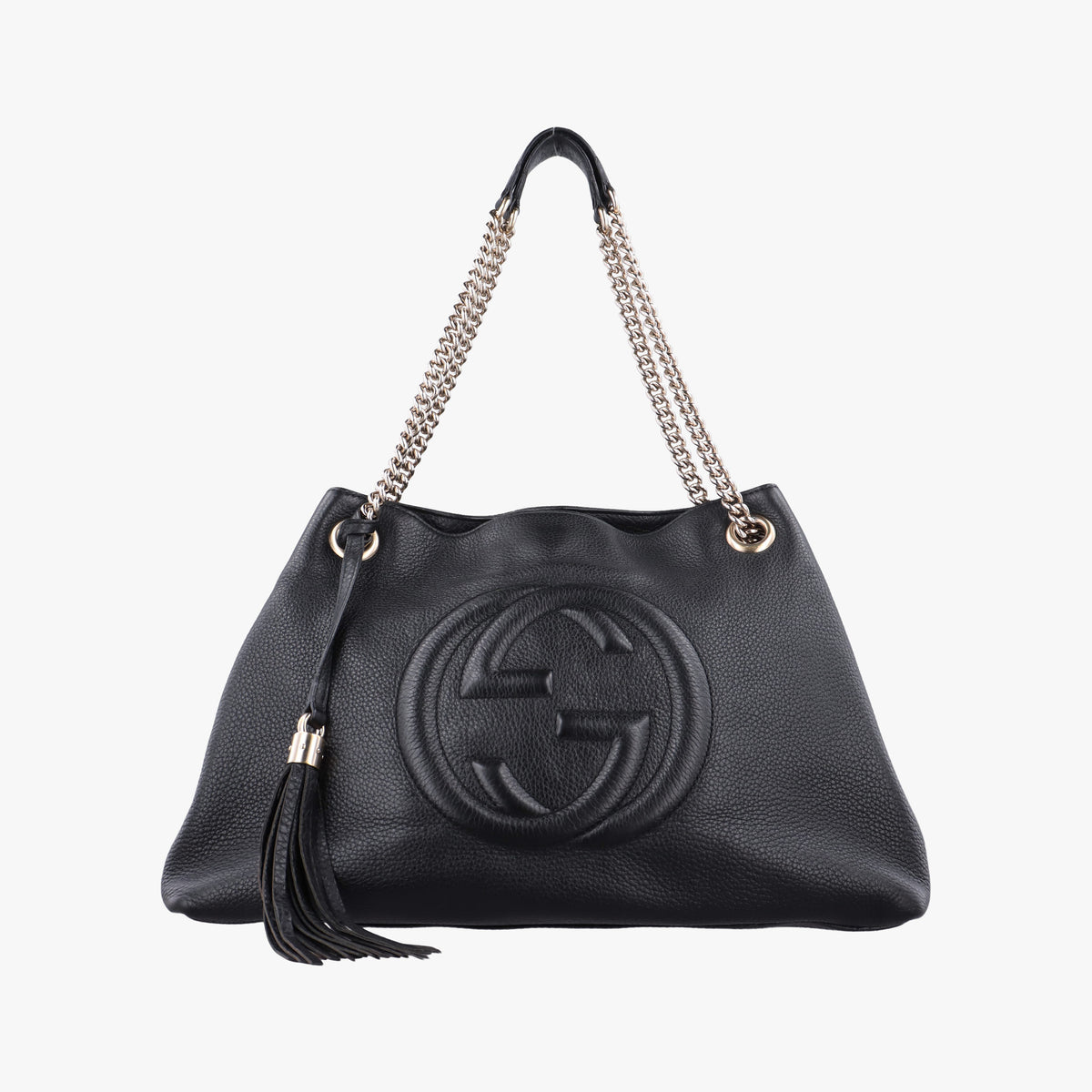 Pre-owned Gucci Soho Black Leather 308982 shoulderbag | stylenewstar