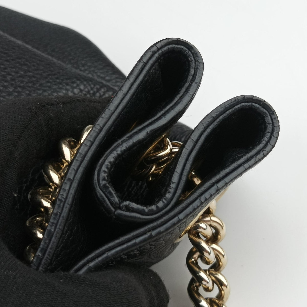 Pre-owned Gucci Soho Black Leather 308982 shoulderbag | stylenewstar