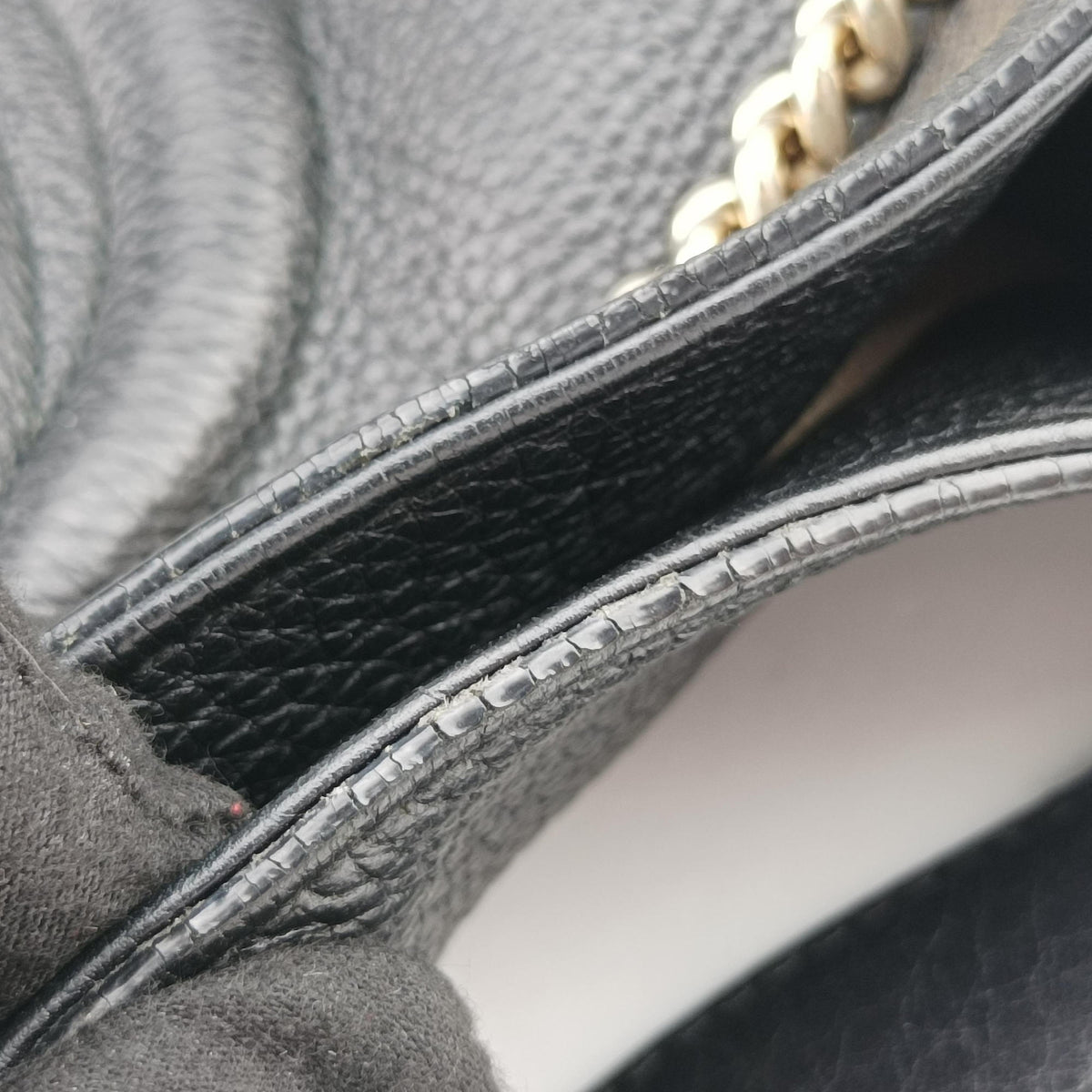 Pre-owned Gucci Soho Black Leather 308982 shoulderbag | stylenewstar