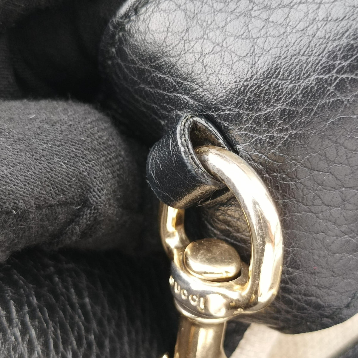 Pre-owned Gucci Soho Black Leather 308982 shoulderbag | stylenewstar