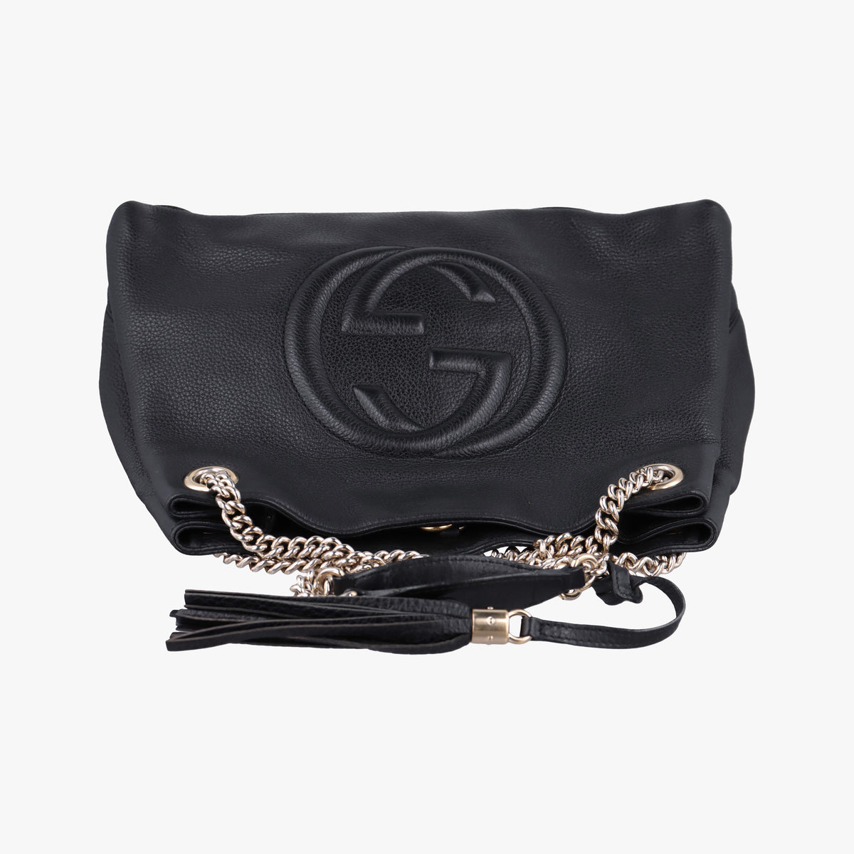 Pre-owned Gucci Soho Black Leather 308982 shoulderbag | stylenewstar