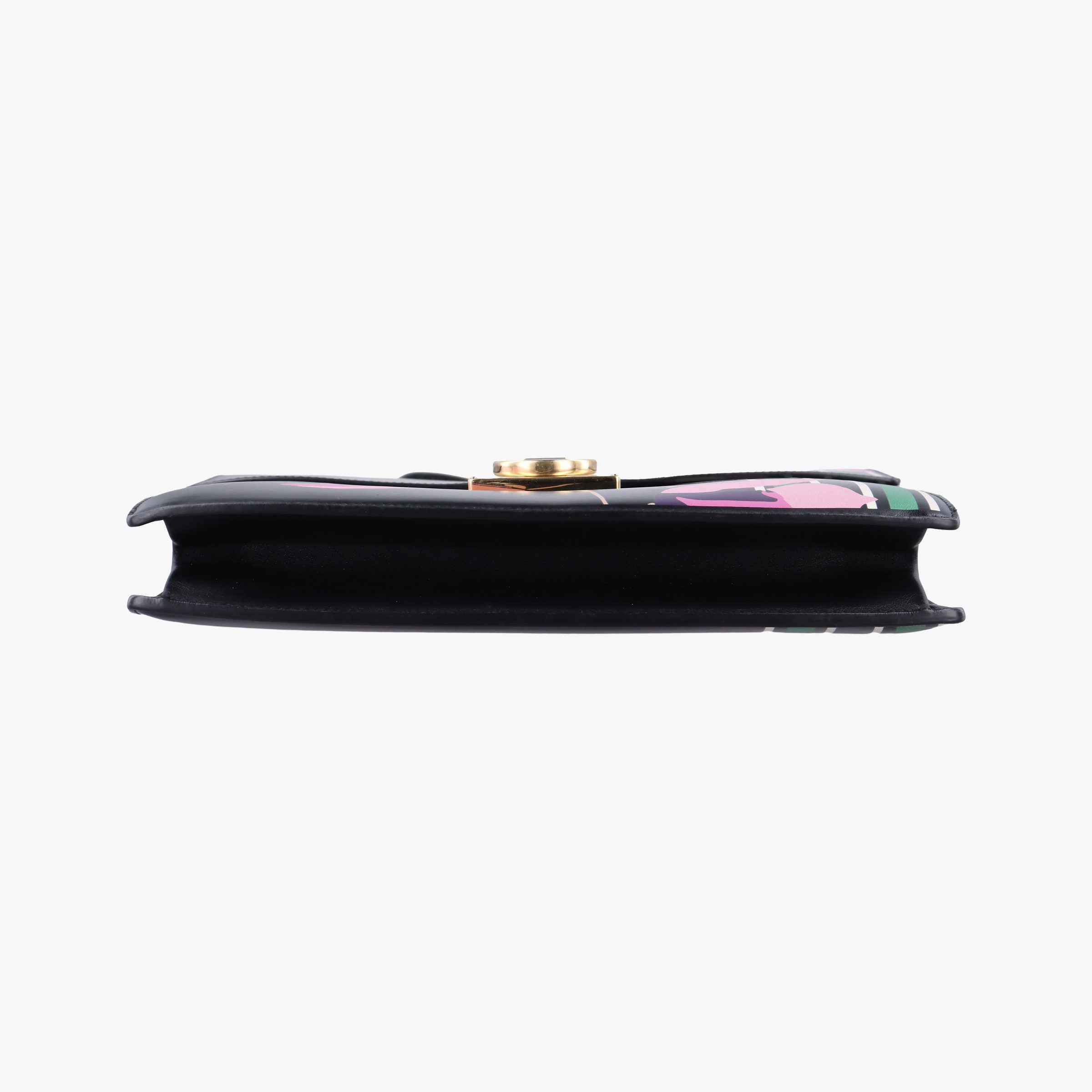 Pre-owned Ferragamo Marisol Floral Print Black x Multicolour Leather  shoulderbag | stylenewstar