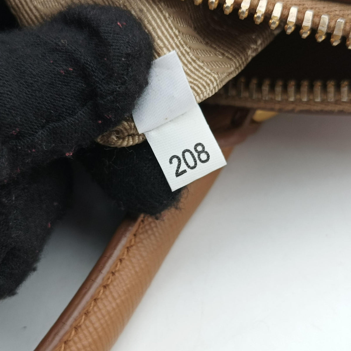 Pre-owned Prada Promenade Brown SAFFIANO patent BN2567 handbag | stylenewstar