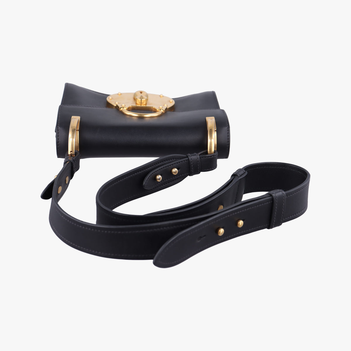 Vintage Prada Antic Soft Padlock Black Leather  shoulderbag | stylenewstar
