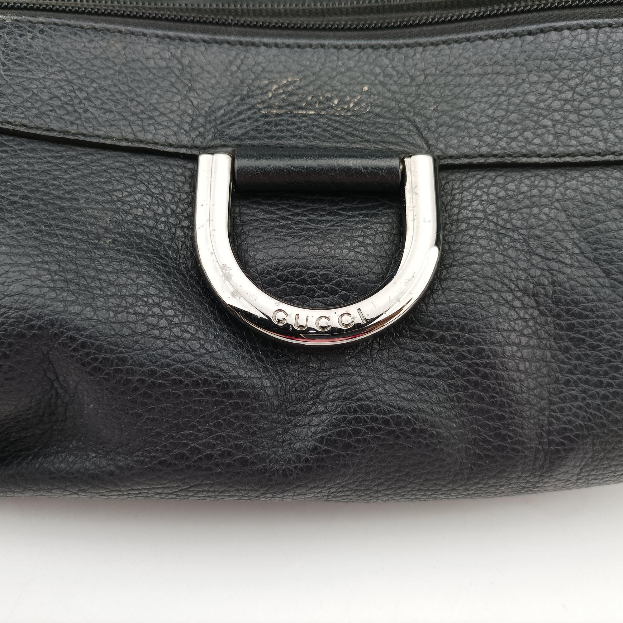 Pre-owned Gucci Abbey D-ring Hobo Black Leather 341491 handbag | stylenewstar