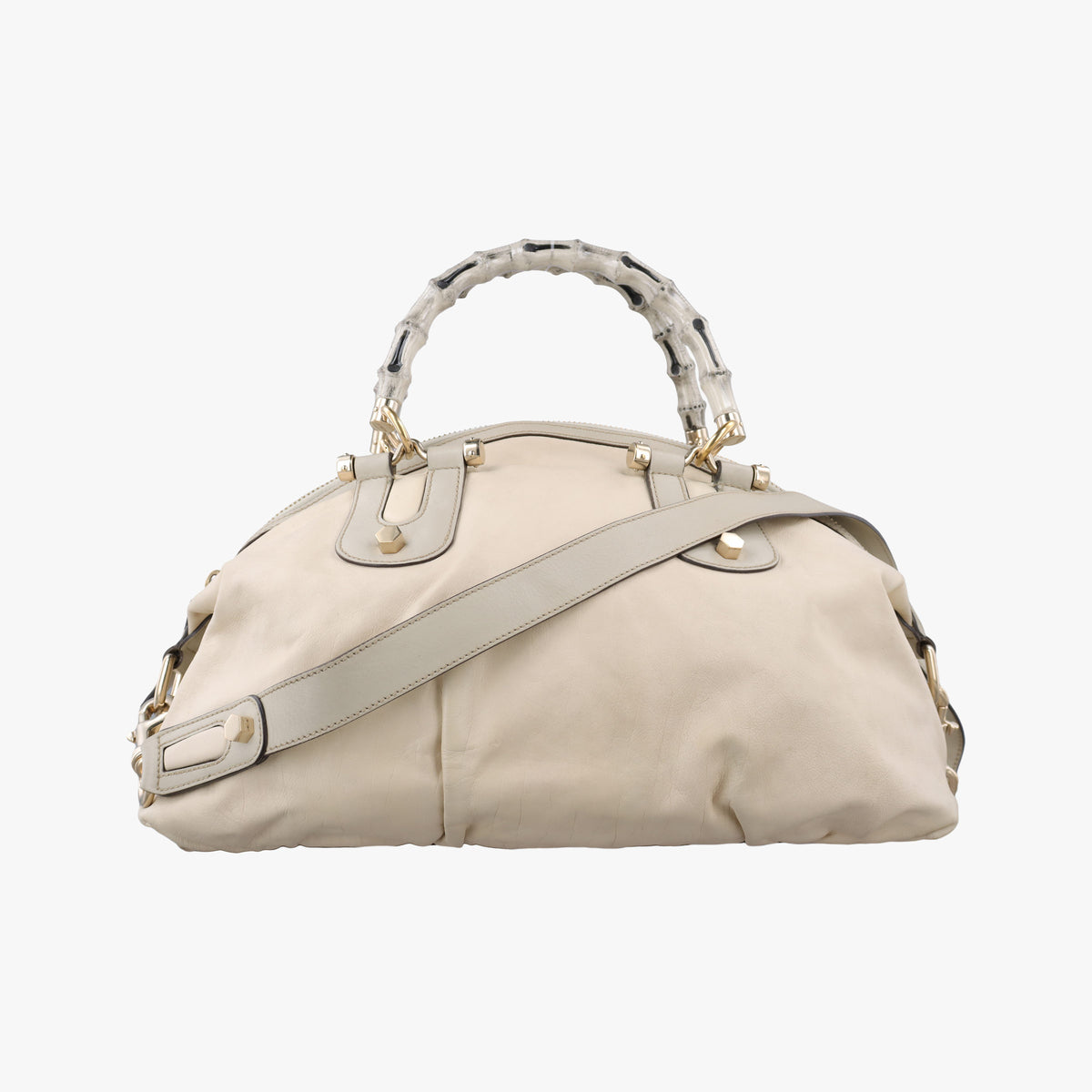 Secondhand Gucci Bamboo Pop Beige Leather 189867 shoulderbag | stylenewstar