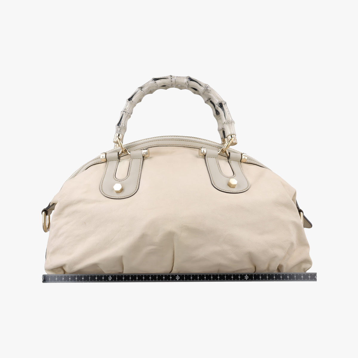 Secondhand Gucci Bamboo Pop Beige Leather 189867 shoulderbag | stylenewstar