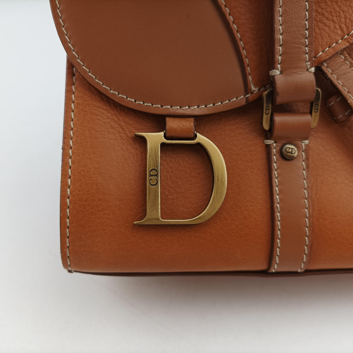 Pre-owned Christian Dior Saddle Bag Brown Leather  shoulderbag | stylenewstar