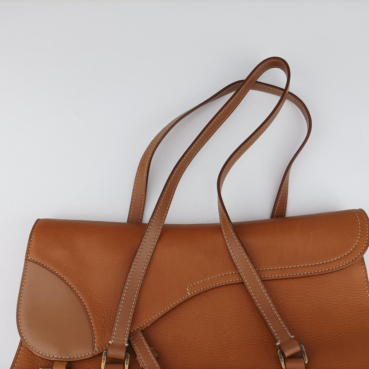 Pre-owned Christian Dior Saddle Bag Brown Leather  shoulderbag | stylenewstar