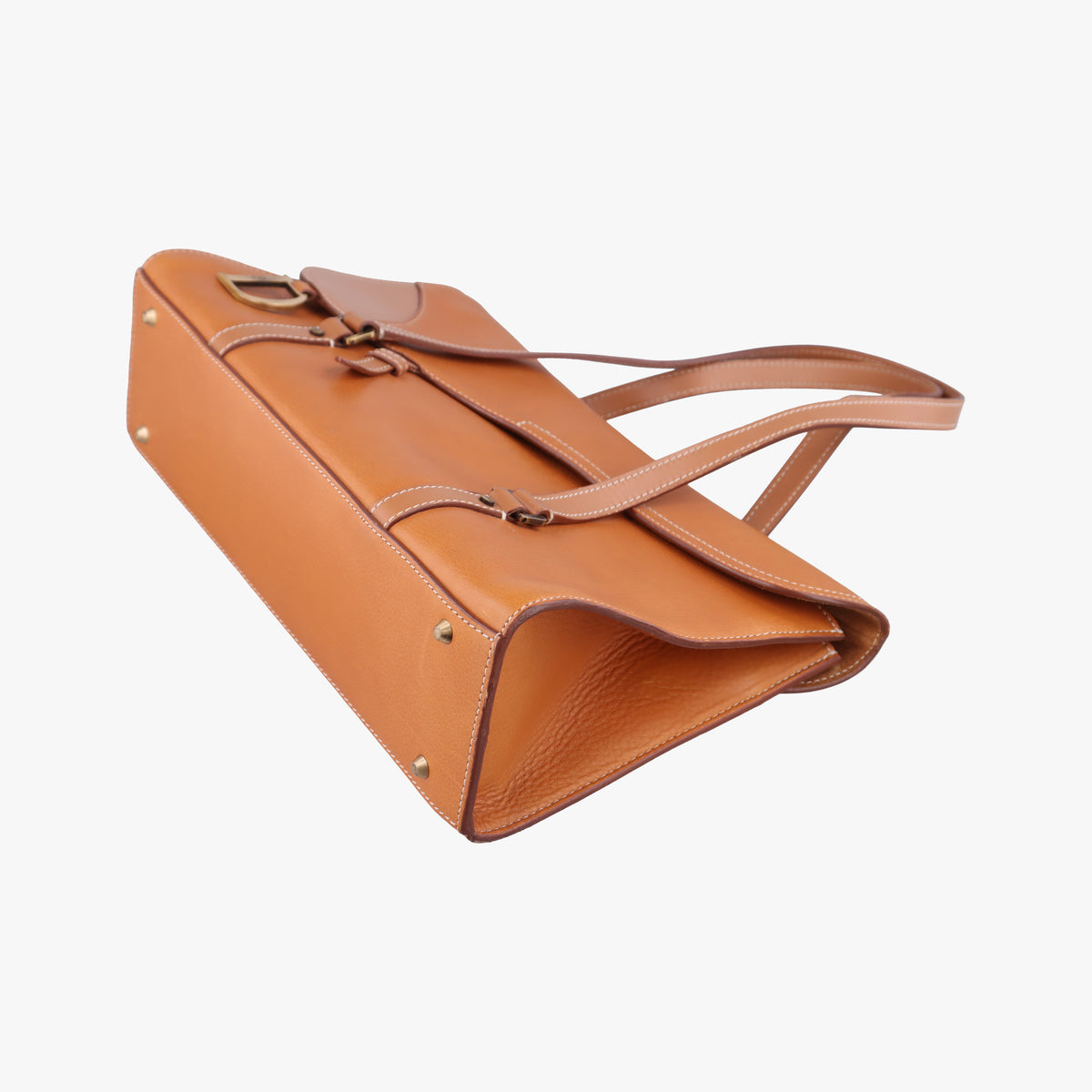 Pre-owned Christian Dior Saddle Bag Brown Leather  shoulderbag | stylenewstar