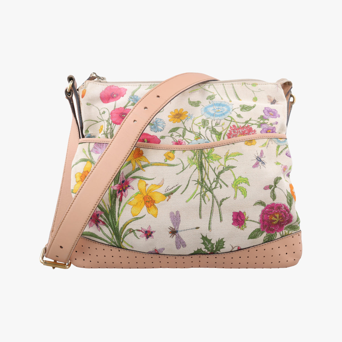 Secondhand Gucci Flora Multicolour×White canvas×leather 145857 shoulderbag | stylenewstar