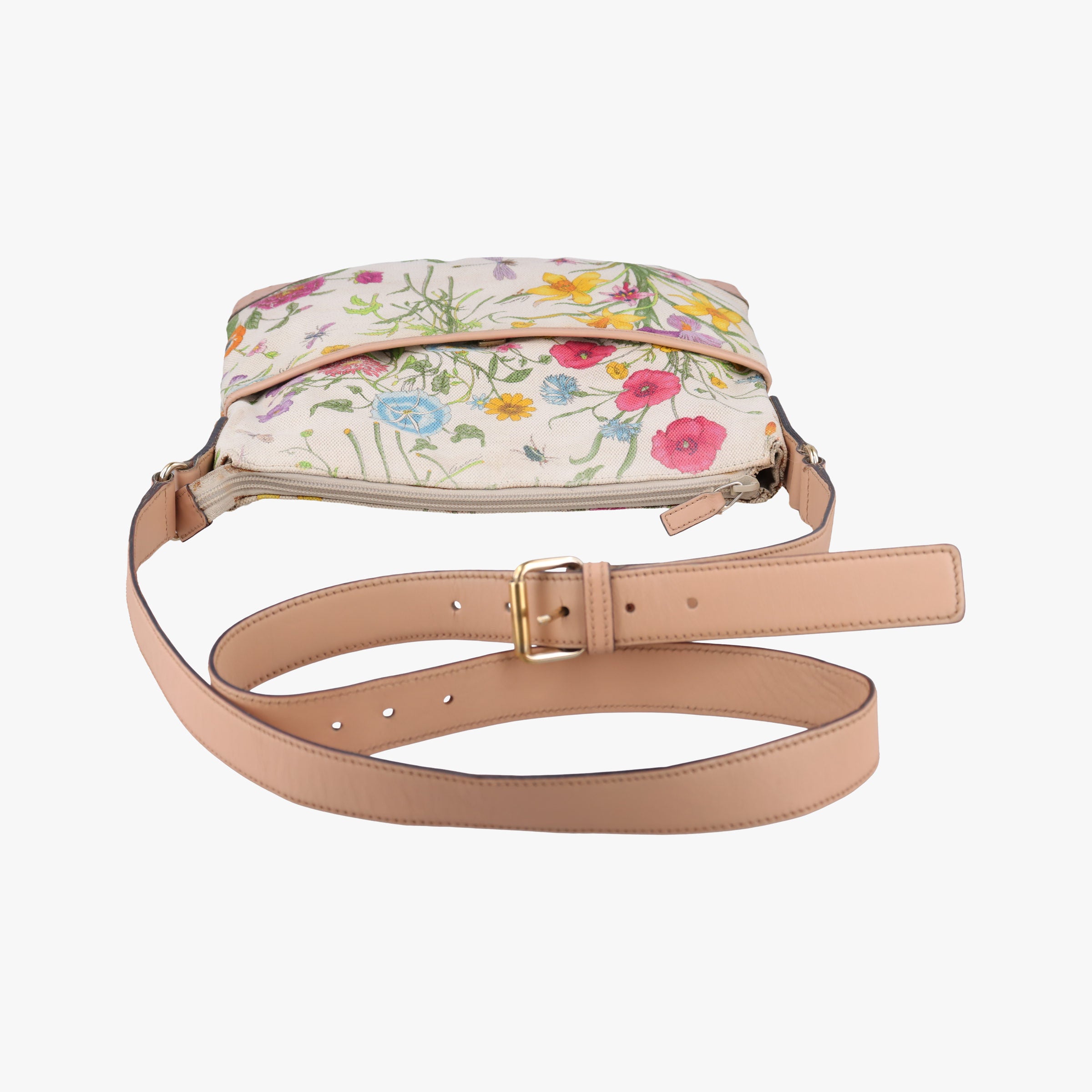 Secondhand Gucci Flora Multicolour×White canvas×leather 145857 shoulderbag | stylenewstar