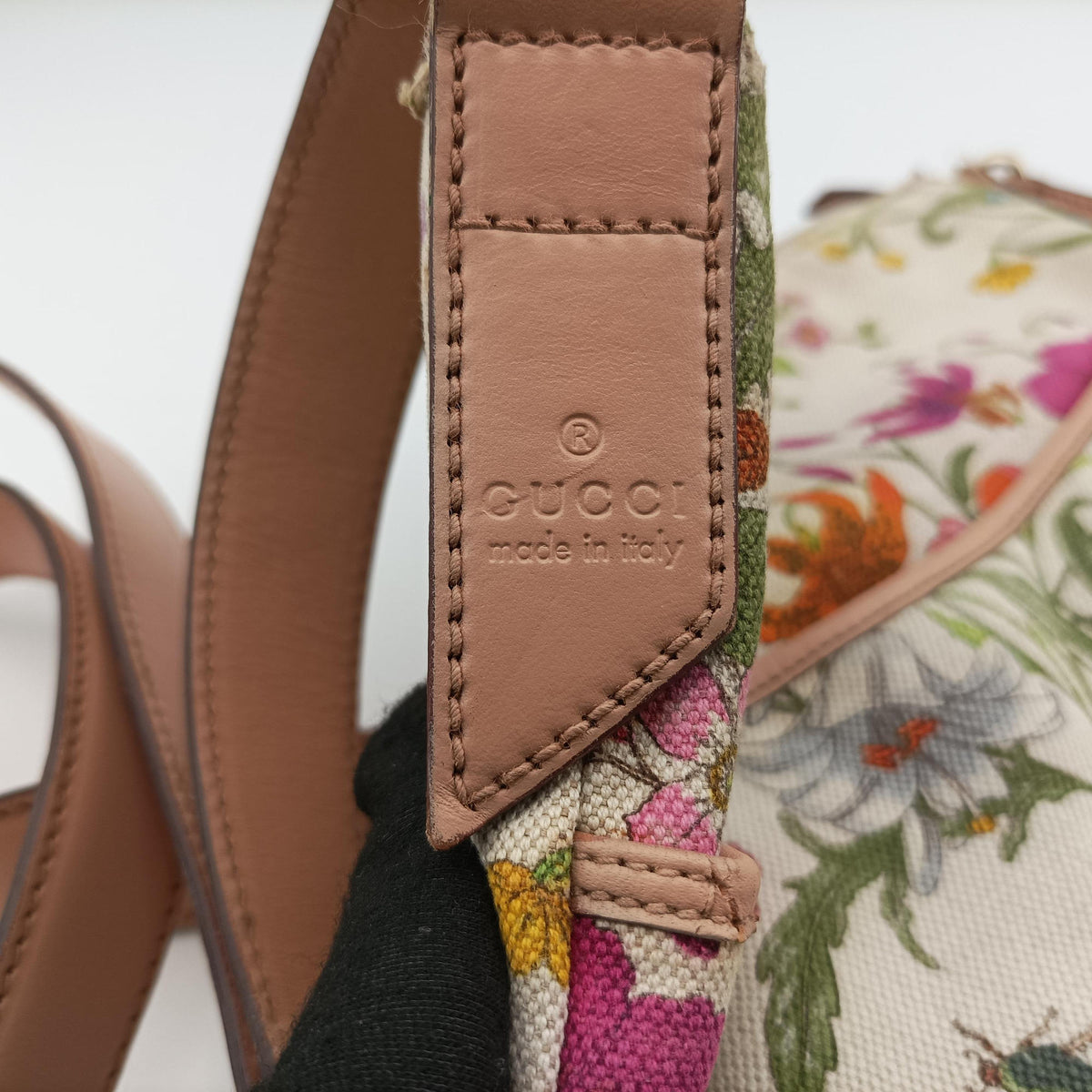 Vintage Gucci Flora Multicolour×White canvas×leather 145857 shoulderbag | stylenewstar