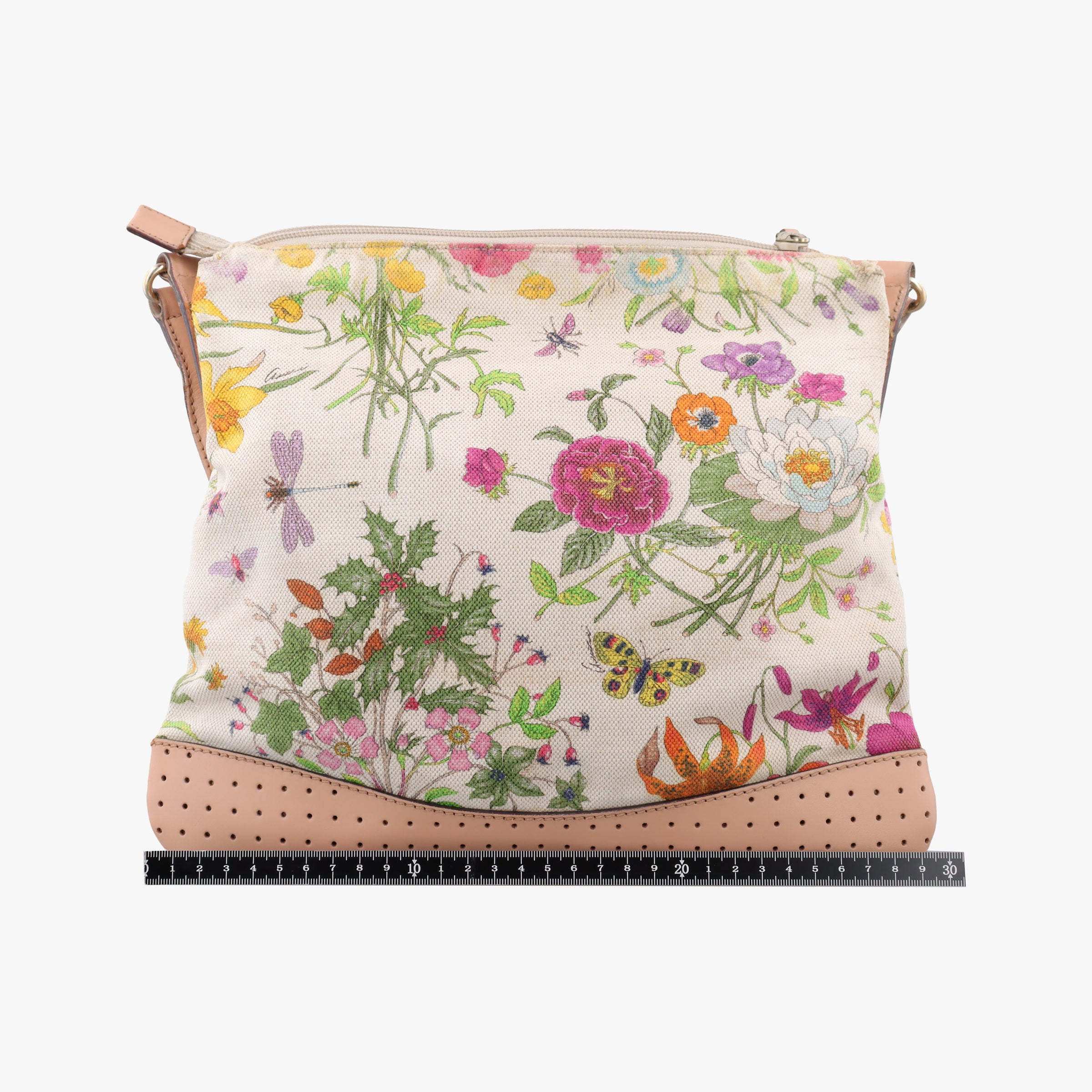 Vintage Gucci Flora Multicolour×White canvas×leather 145857 shoulderbag | stylenewstar