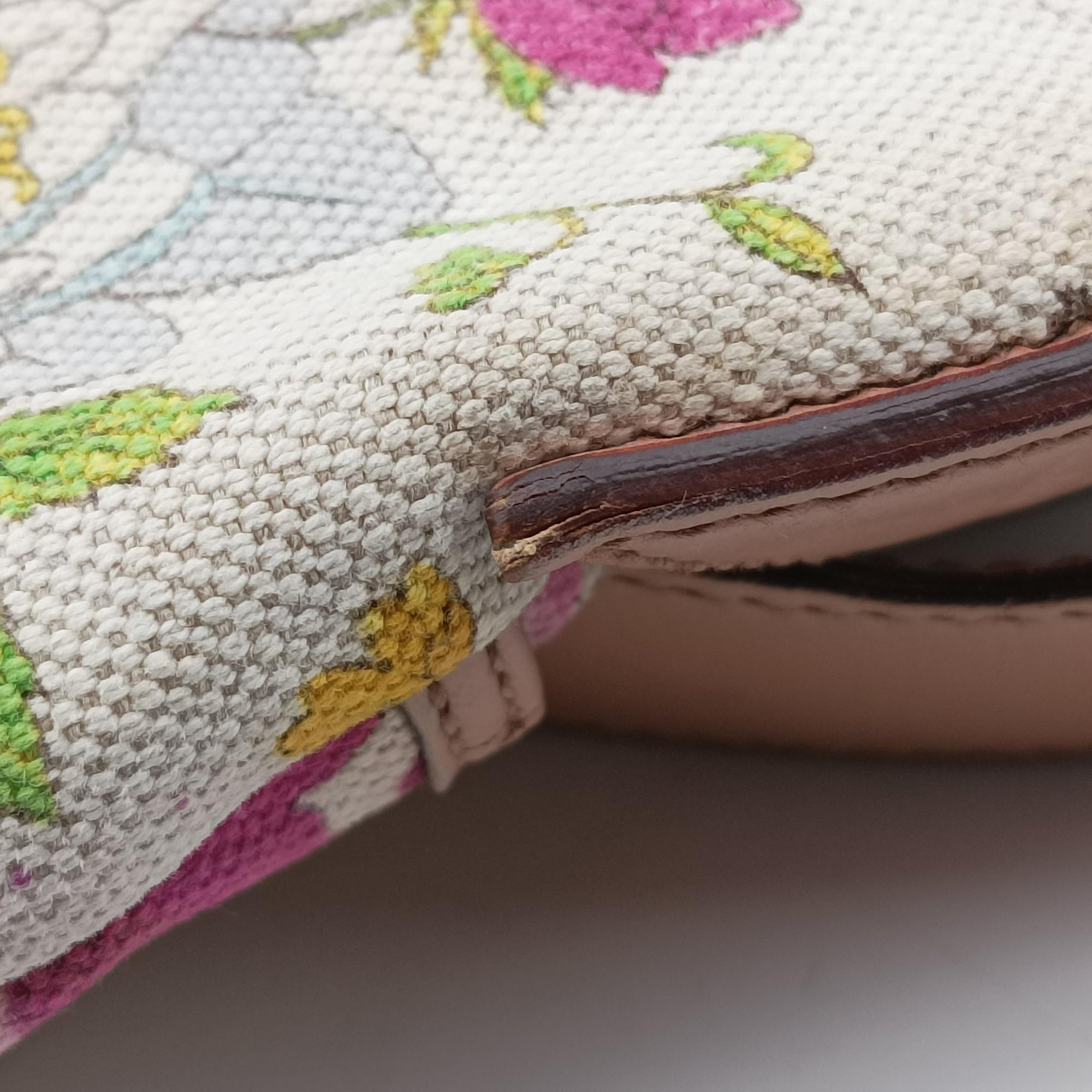 Vintage Gucci Flora Multicolour×White canvas×leather 145857 shoulderbag | stylenewstar