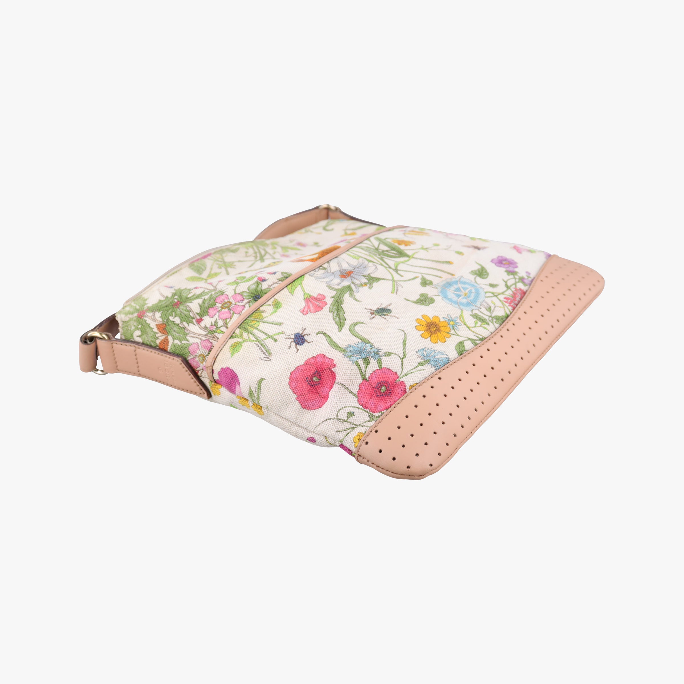 Vintage Gucci Flora Multicolour×White canvas×leather 145857 shoulderbag | stylenewstar