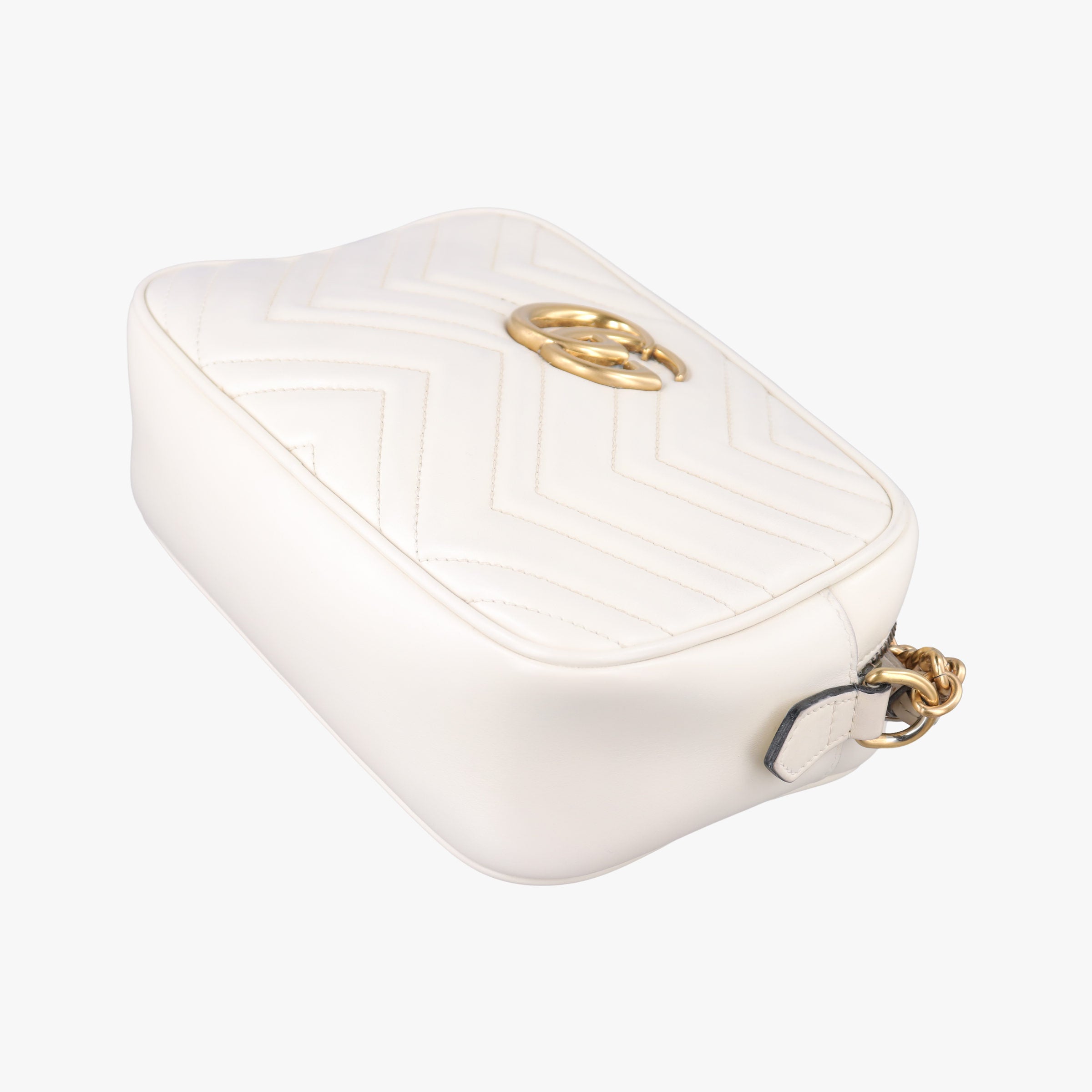 Secondhand Gucci GG Marmont White Leather 447632 shoulderbag | stylenewstar
