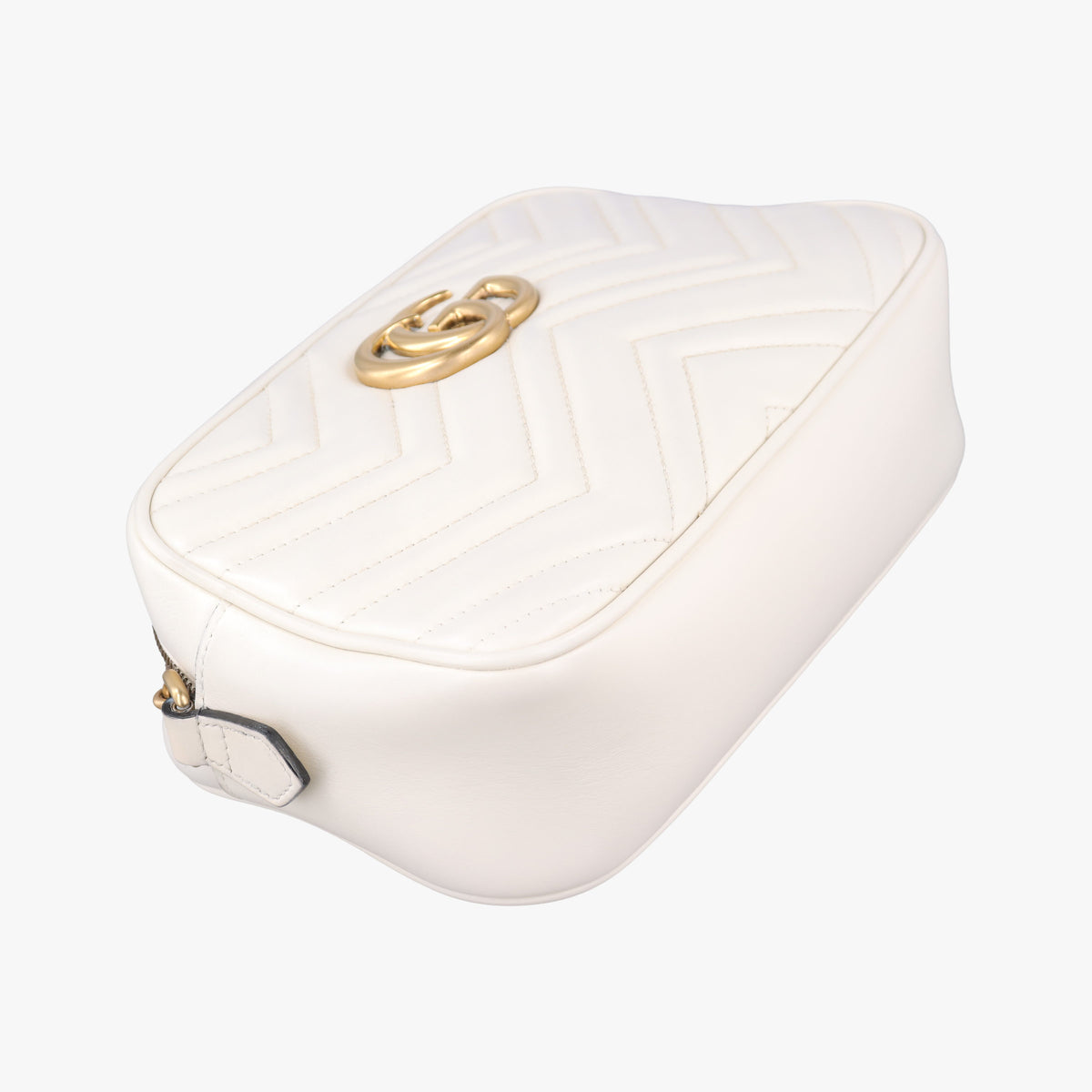 Secondhand Gucci GG Marmont White Leather 447632 shoulderbag | stylenewstar
