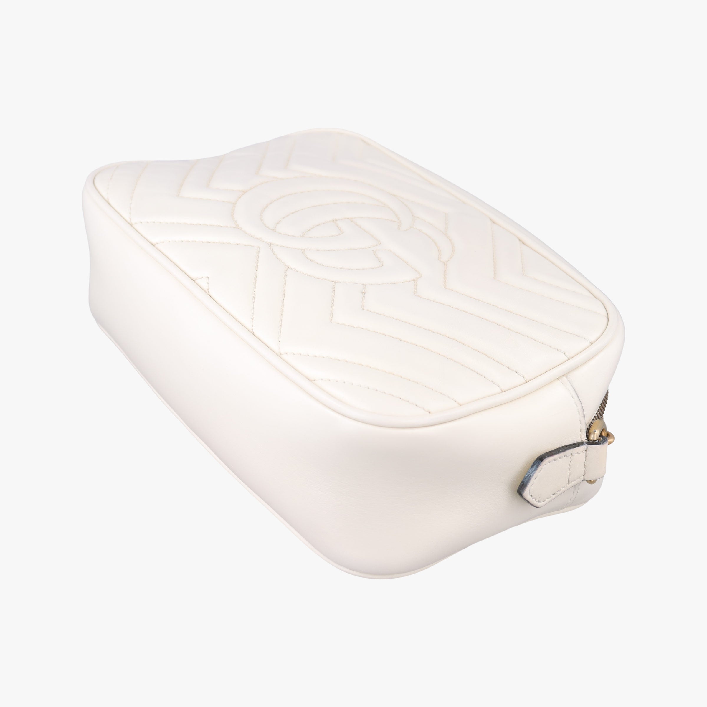 Secondhand Gucci GG Marmont White Leather 447632 shoulderbag | stylenewstar