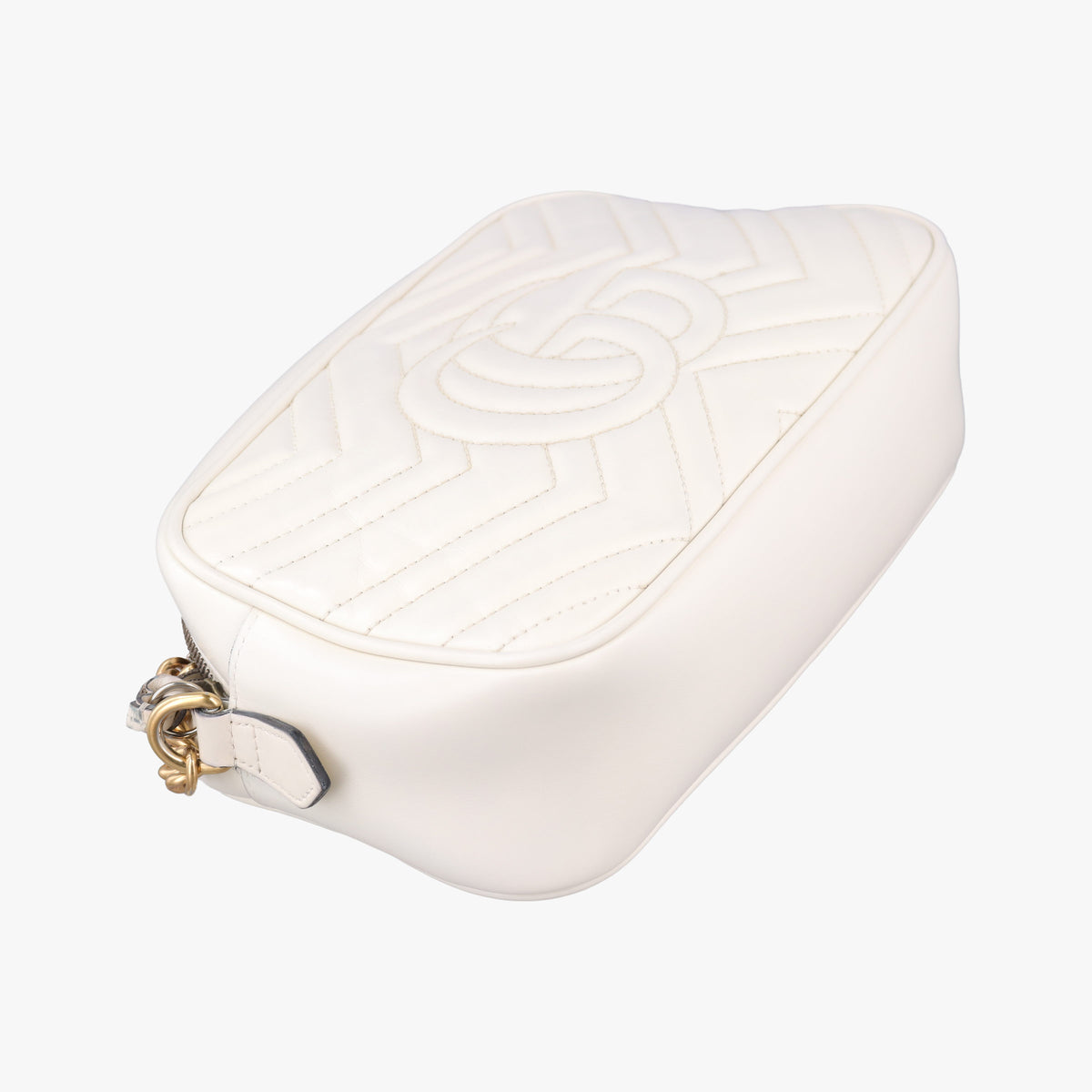 Secondhand Gucci GG Marmont White Leather 447632 shoulderbag | stylenewstar