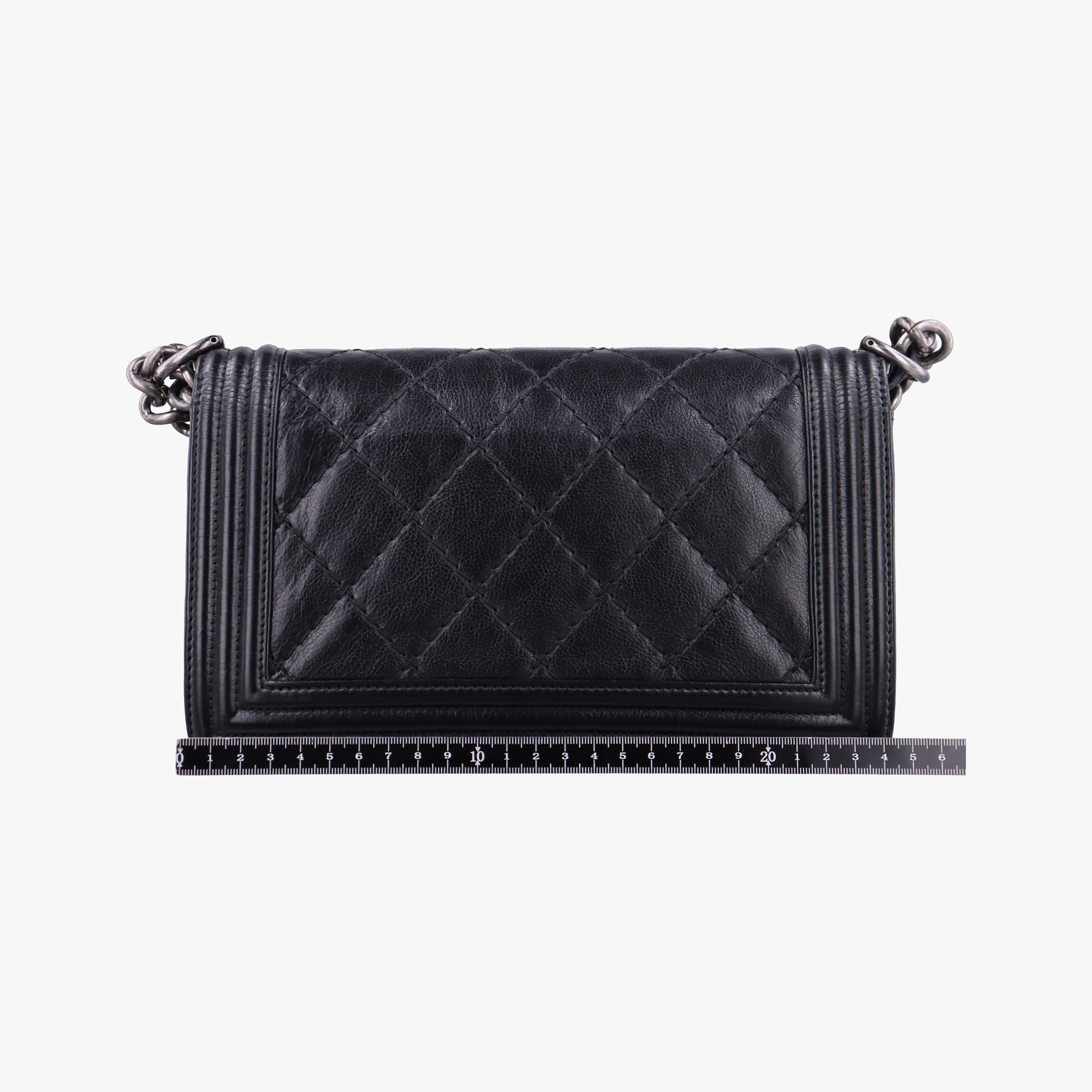 Vintage Chanel BOY CHANEL Black Leather A92105 shoulderbag | stylenewstar