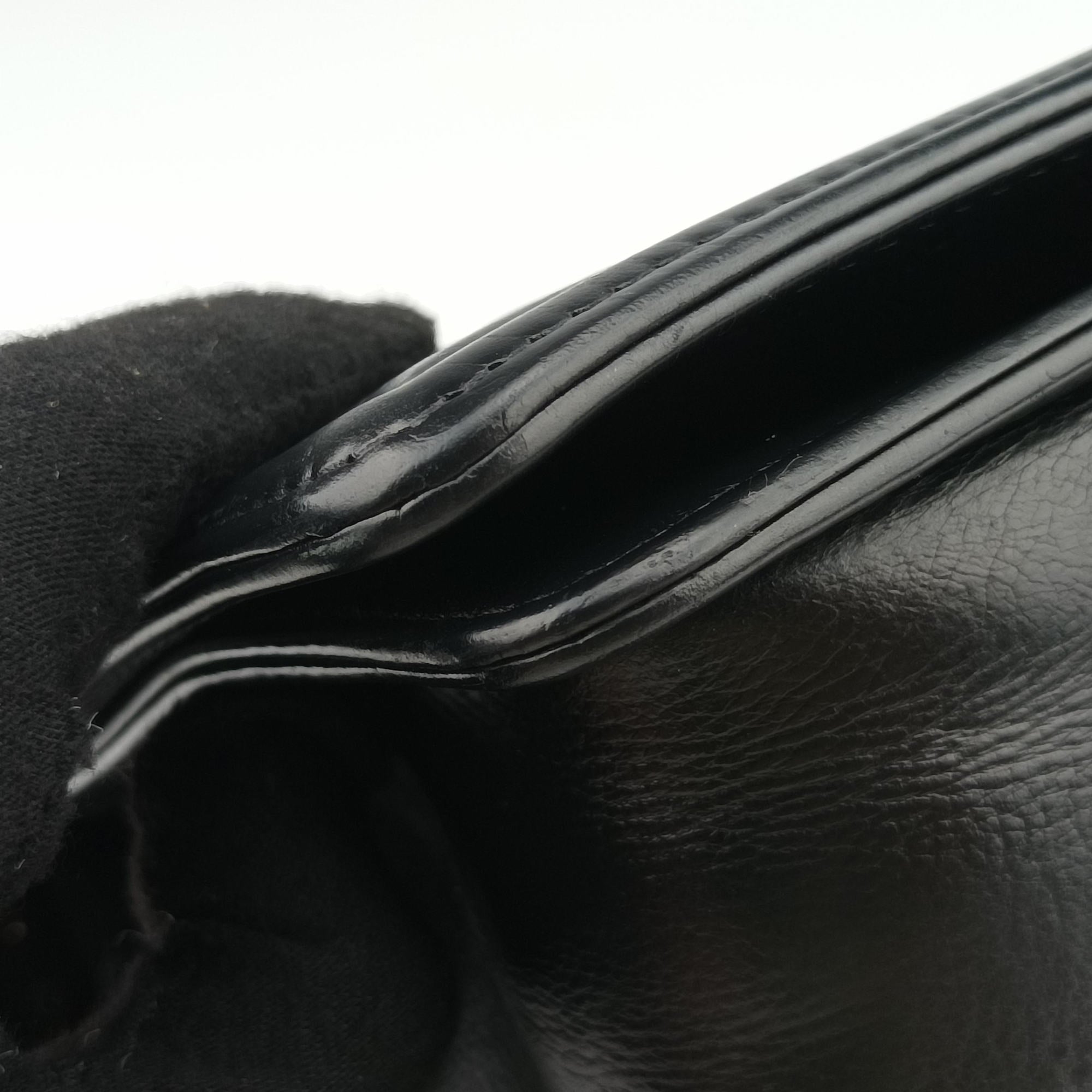Vintage Chanel BOY CHANEL Black Leather A92105 shoulderbag | stylenewstar