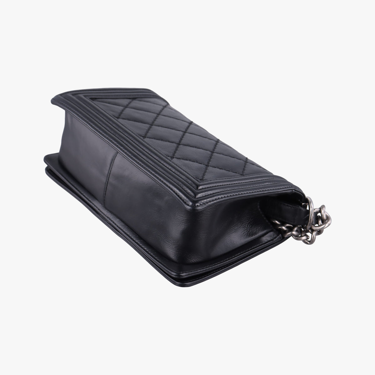 Vintage Chanel BOY CHANEL Black Leather A92105 shoulderbag | stylenewstar