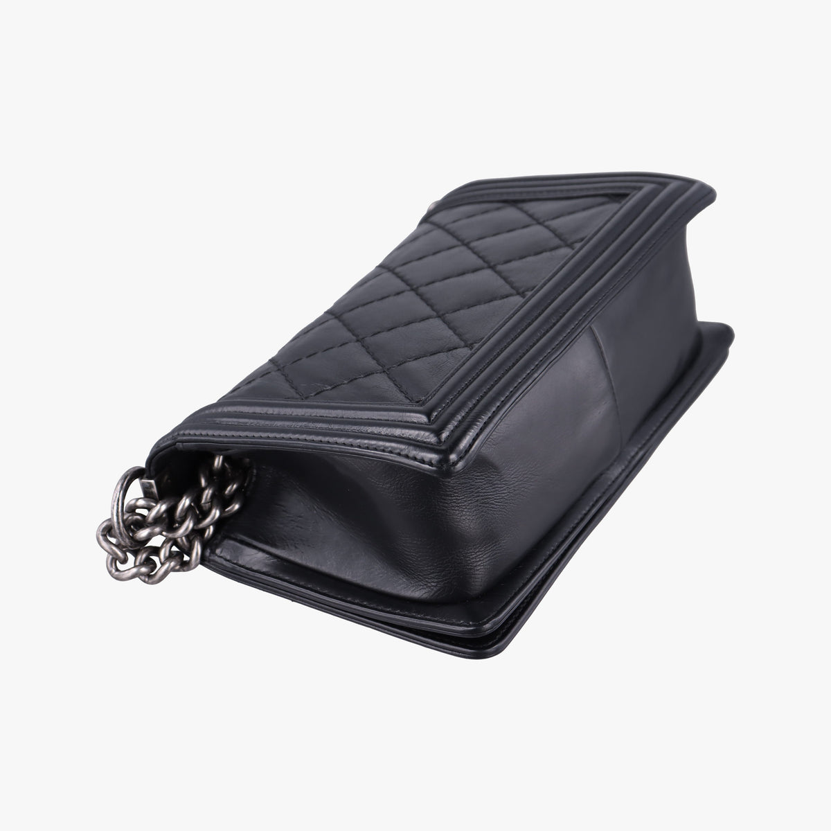 Vintage Chanel BOY CHANEL Black Leather A92105 shoulderbag | stylenewstar