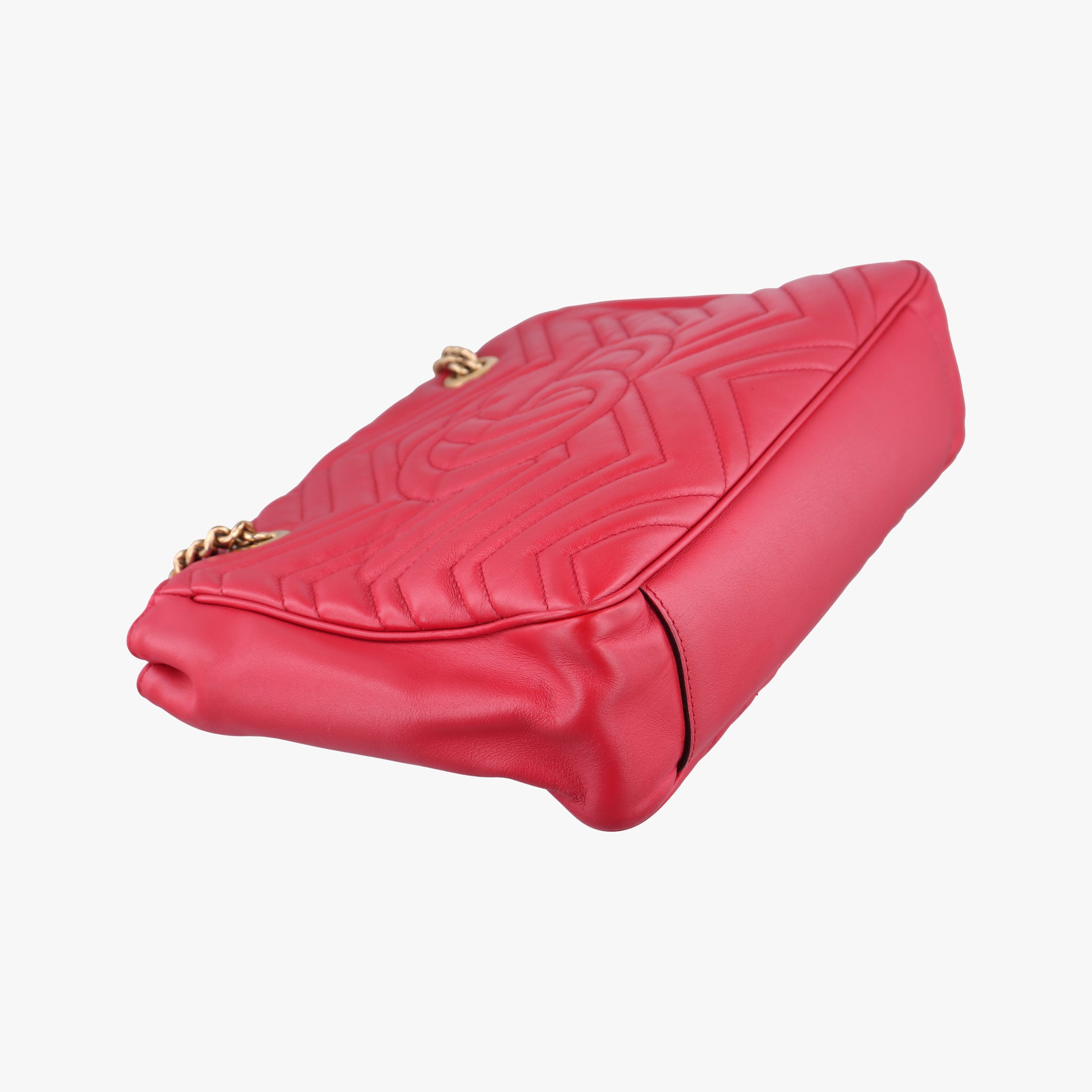Pre-owned Gucci GG Marmont Red Leather 443501 shoulderbag | stylenewstar