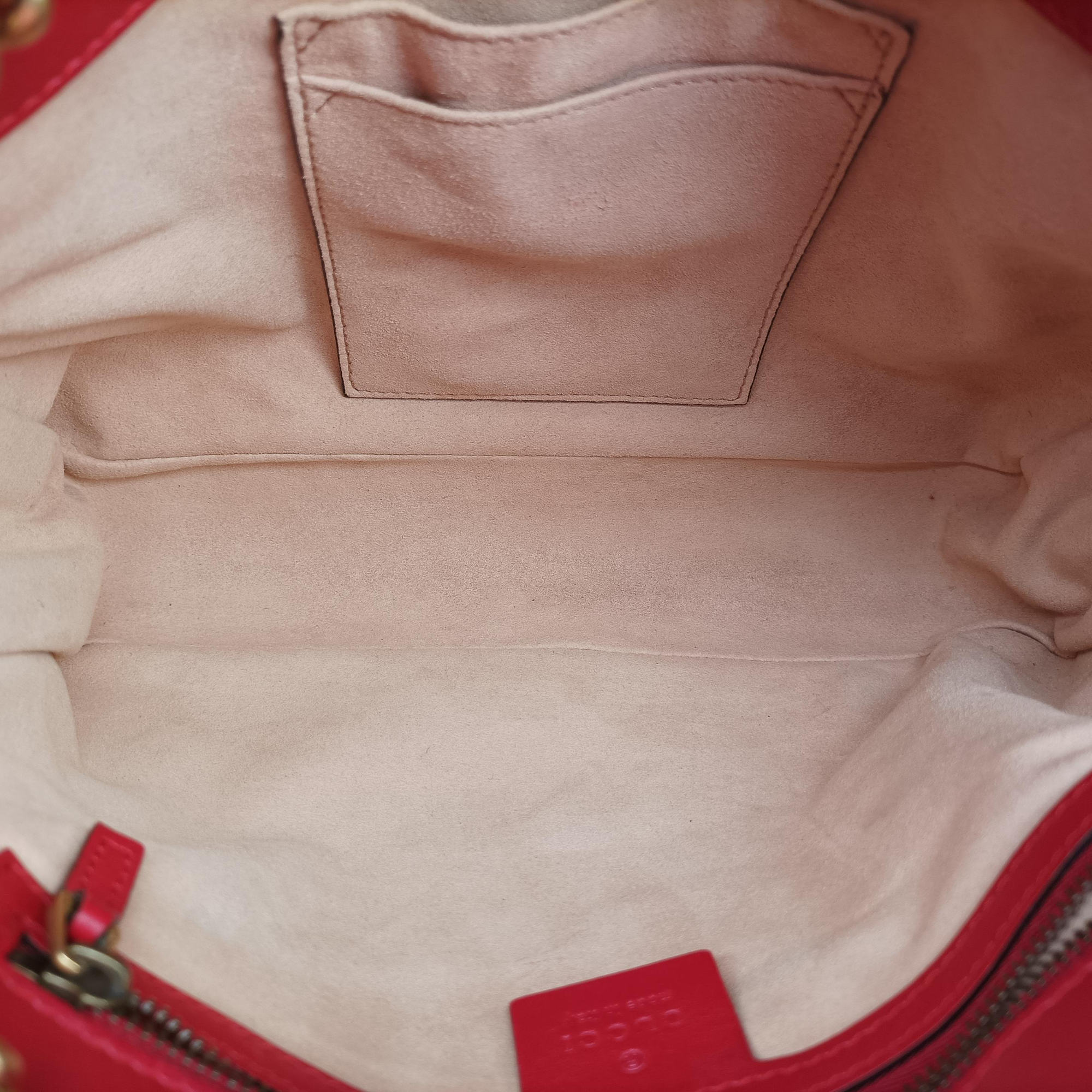 Pre-owned Gucci GG Marmont Red Leather 443501 shoulderbag | stylenewstar
