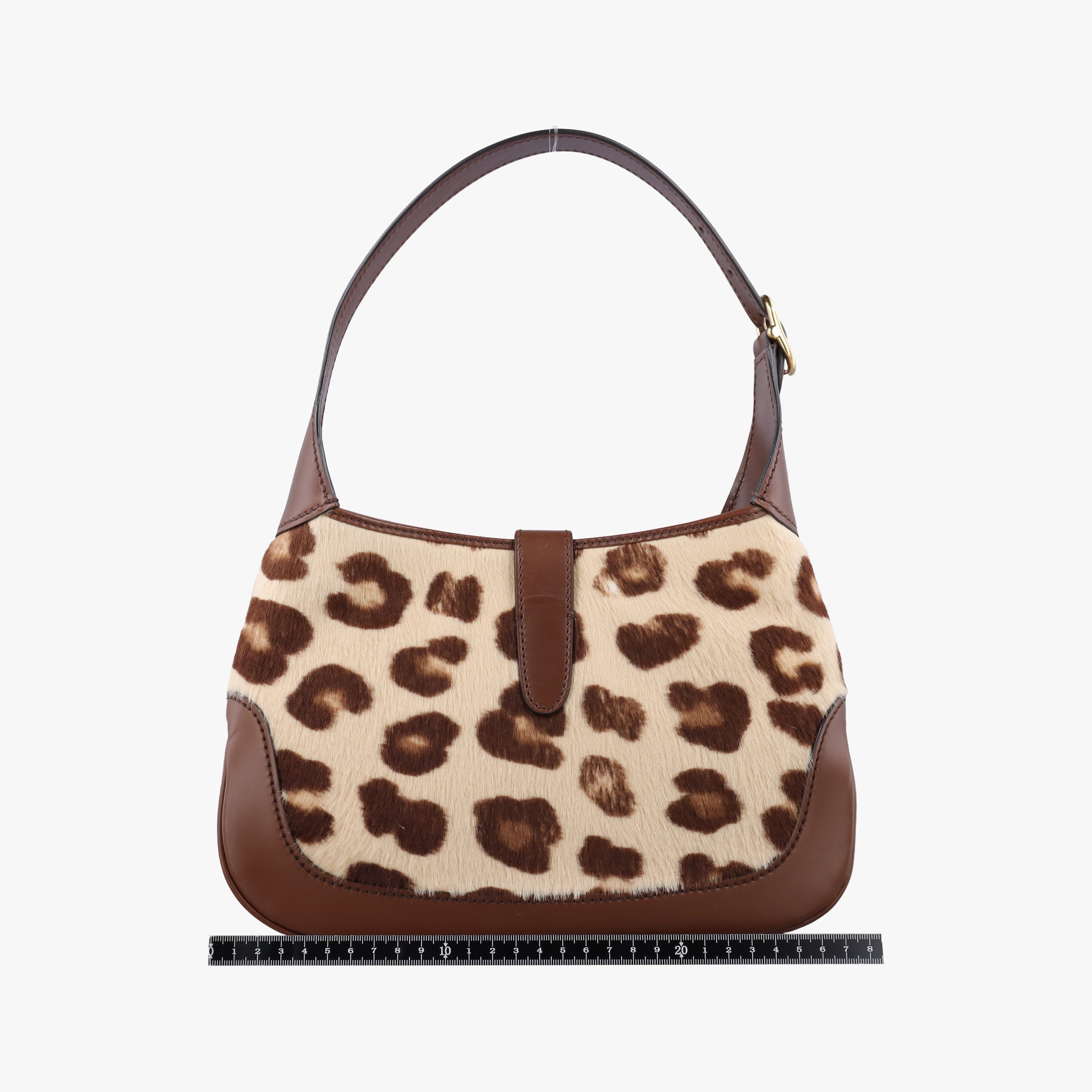 Pre-owned Gucci Jackie 1961 Brown × Beige ponyhair×leather 636706 shoulderbag | stylenewstar