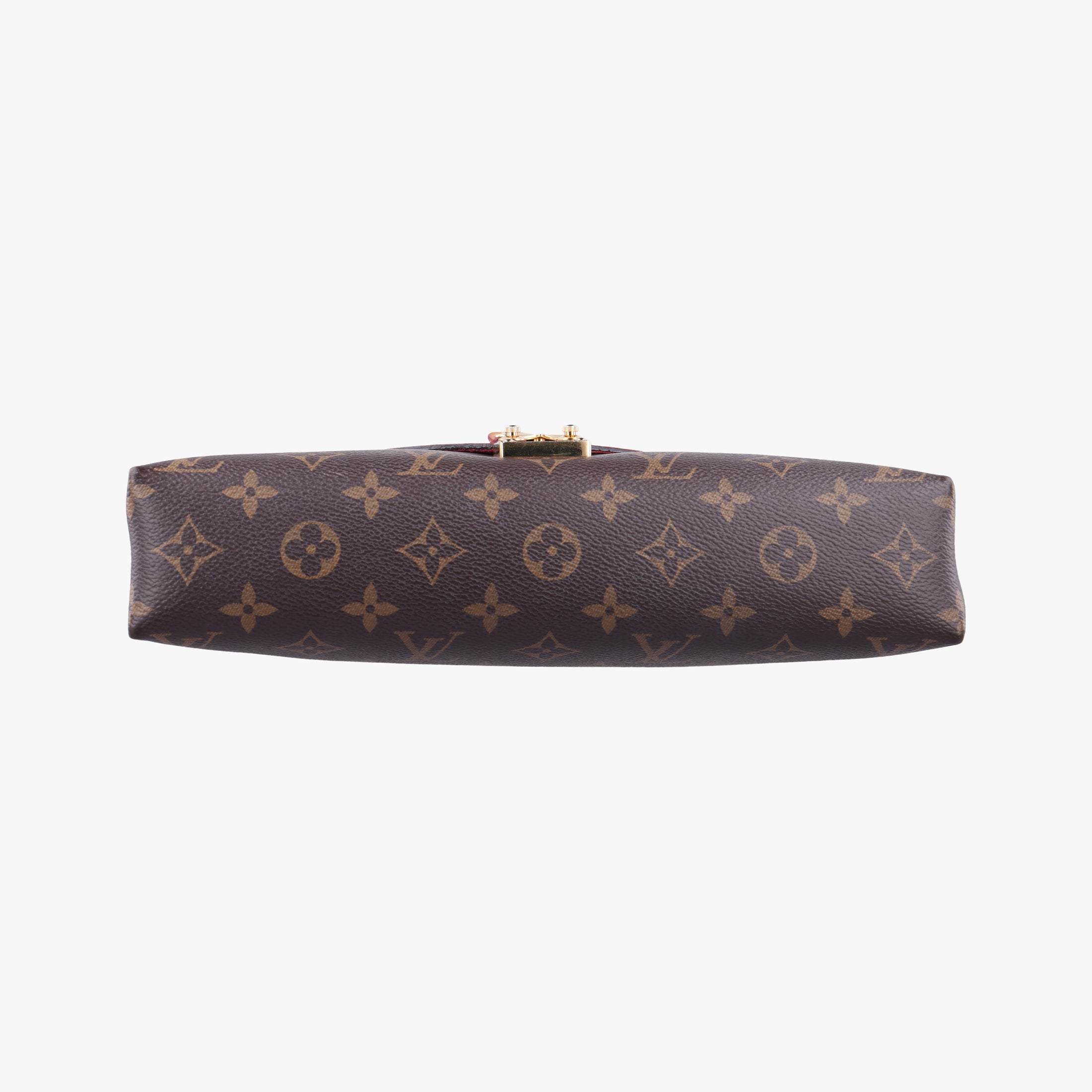 Pre-owned Louis Vuitton PALLAS Chain Brown×CERISE Monogram Canvas×calf leather M41201 shoulderbag | stylenewstar