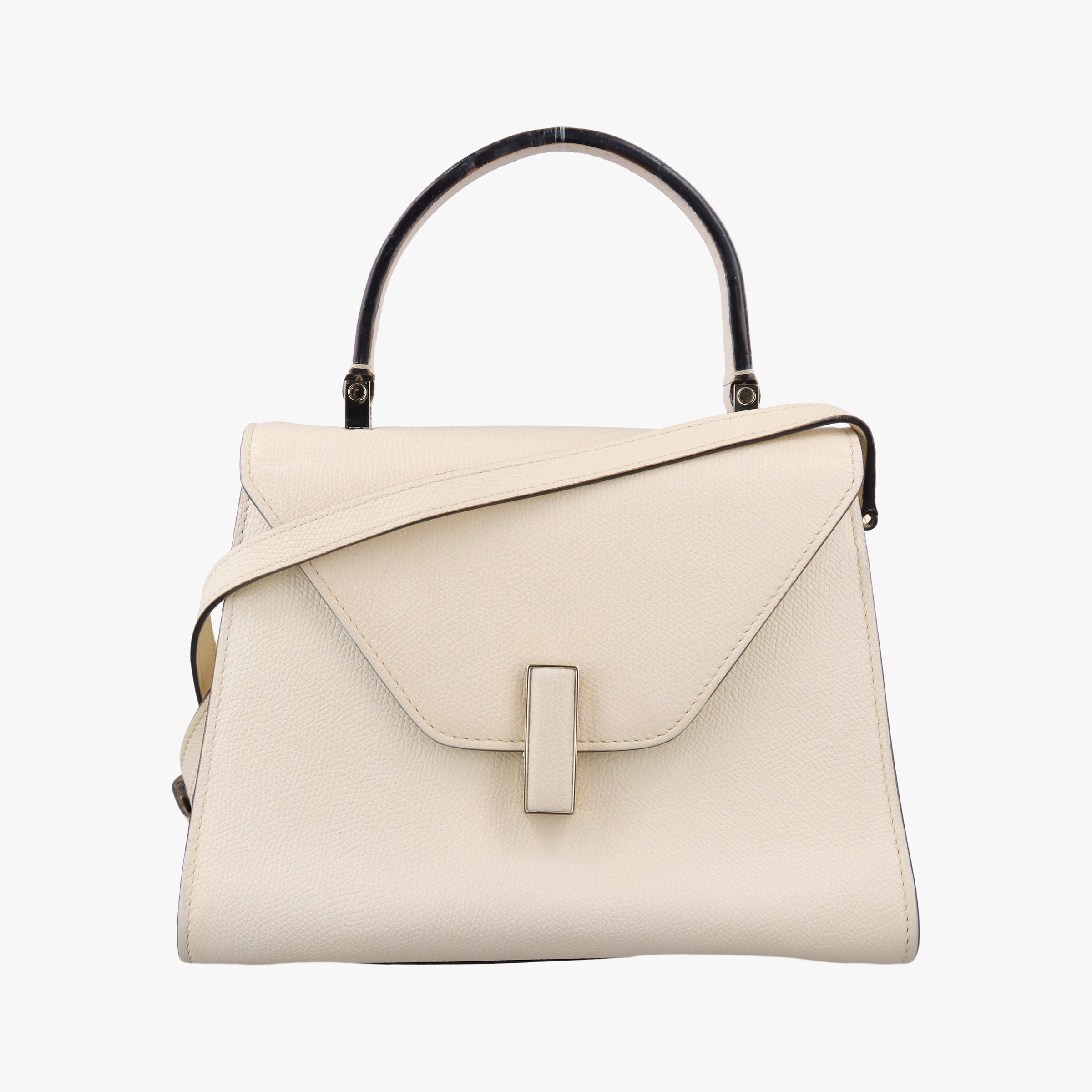Pre-owned Valextra Iside White Calfskin  shoulderbag | stylenewstar