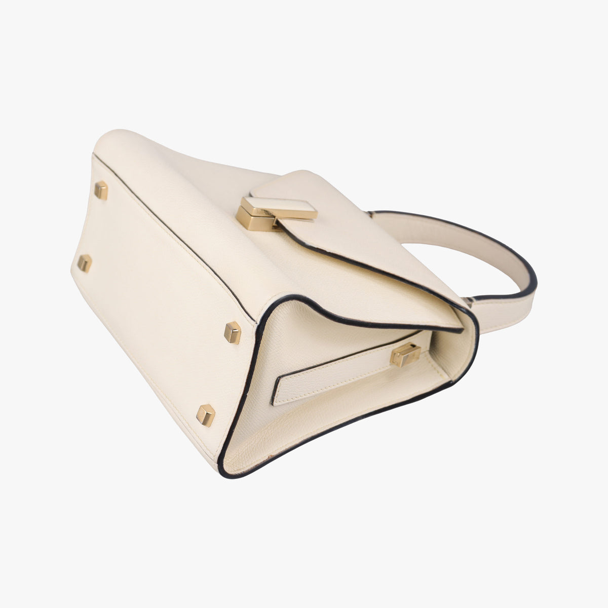 Pre-owned Valextra Iside White Calfskin  shoulderbag | stylenewstar