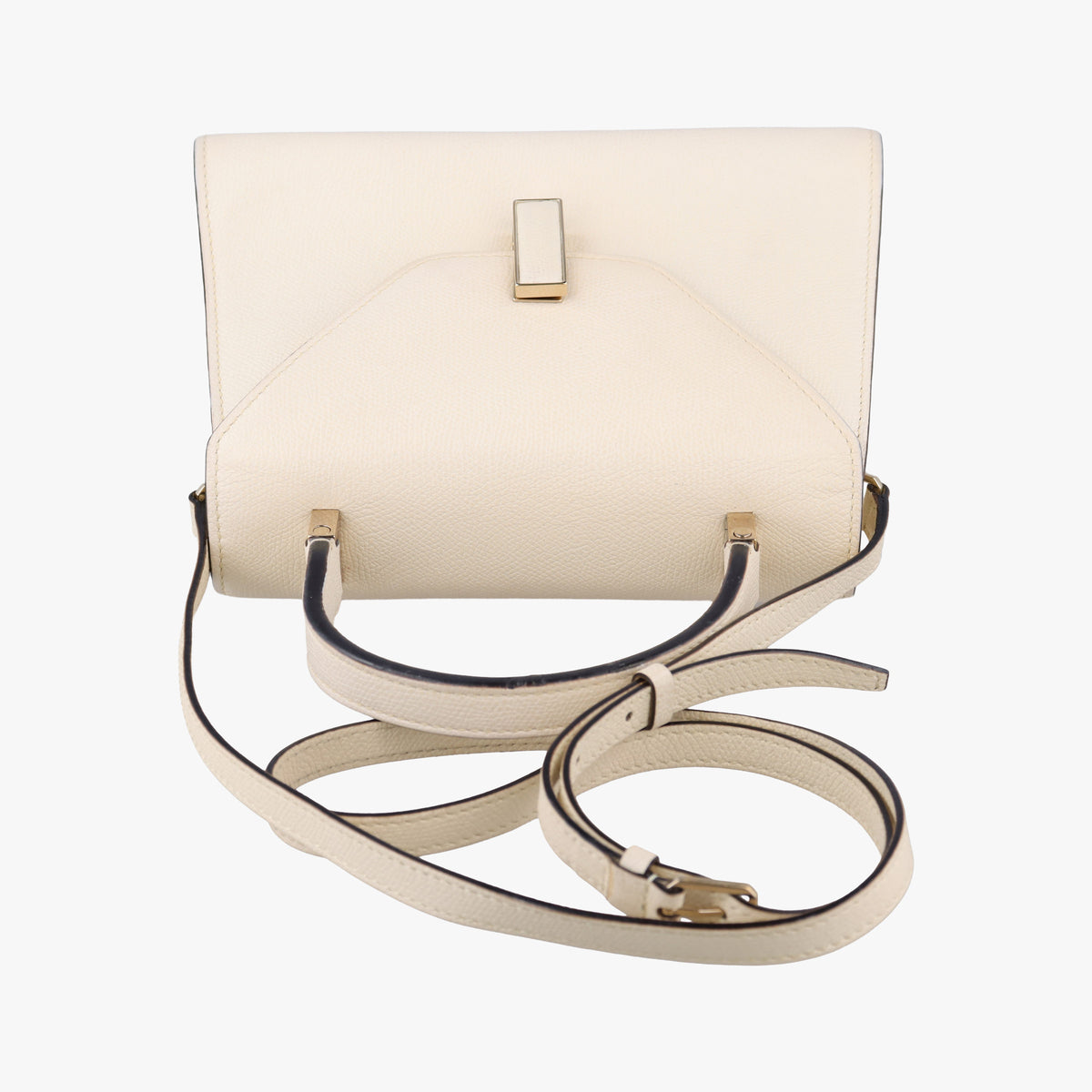 Pre-owned Valextra Iside White Calfskin  shoulderbag | stylenewstar