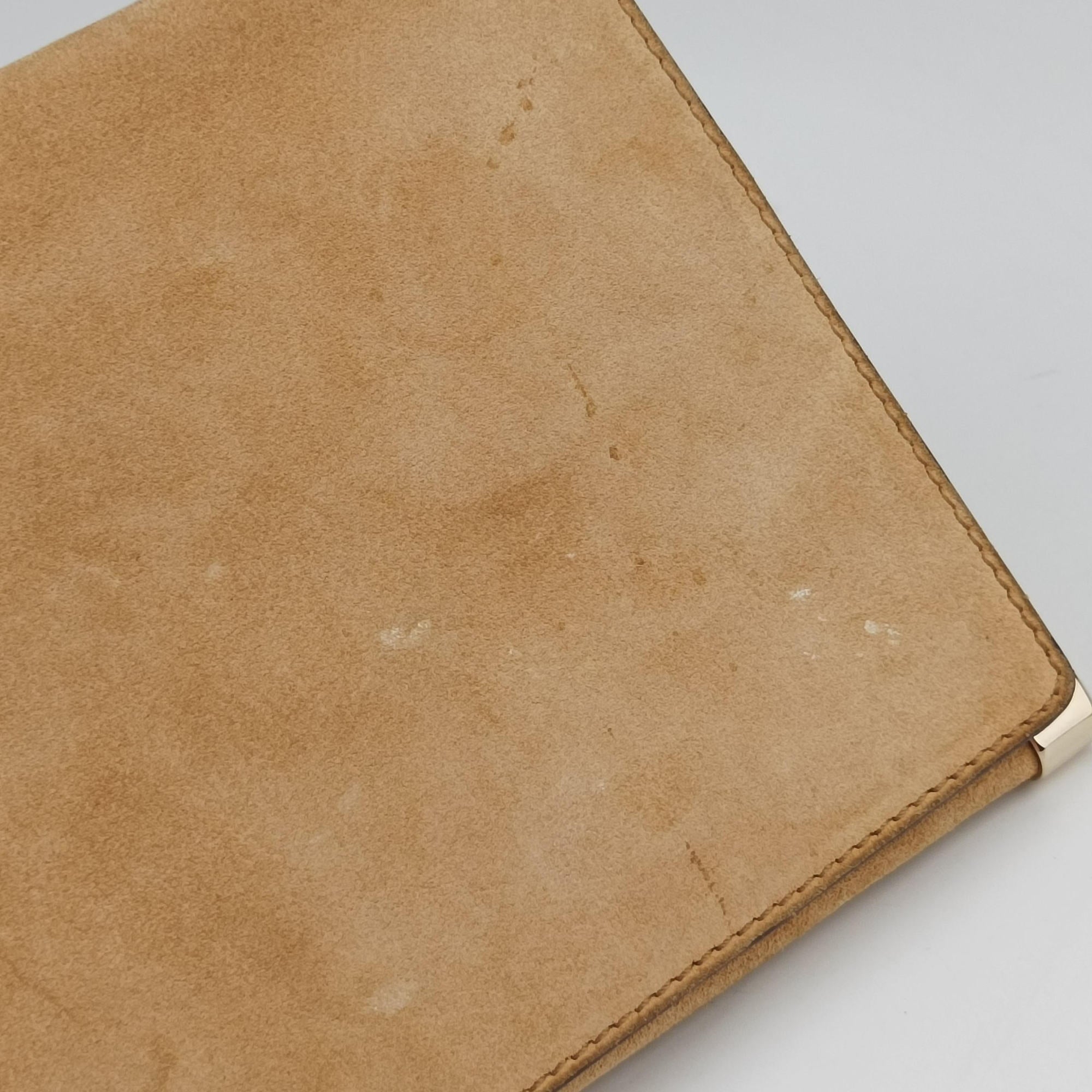 Vintage Gucci Romy Beige Suede 167738 clutchbag | stylenewstar