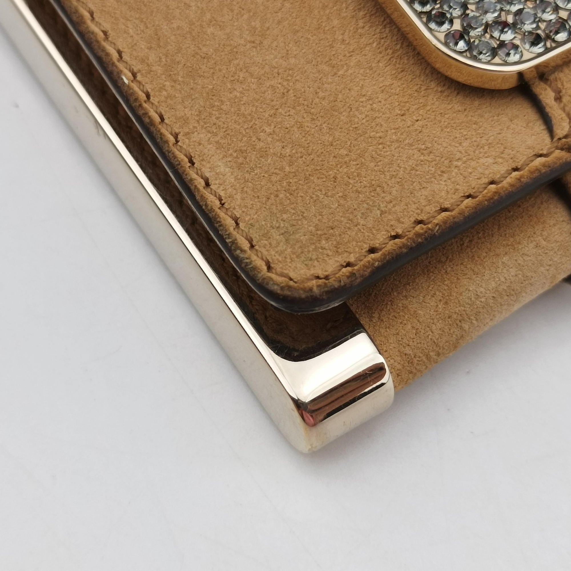 Vintage Gucci Romy Beige Suede 167738 clutchbag | stylenewstar