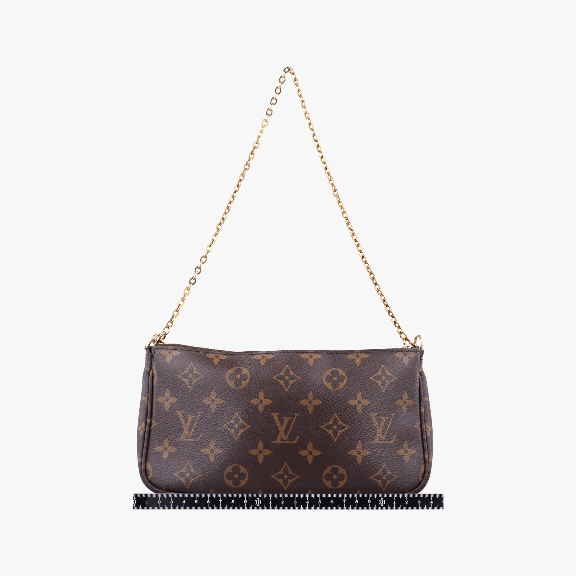 Pre-owned Louis Vuitton Multi Pochette Accessoir brown×khaki Monogram Canvas M44813 shoulderbag | stylenewstar