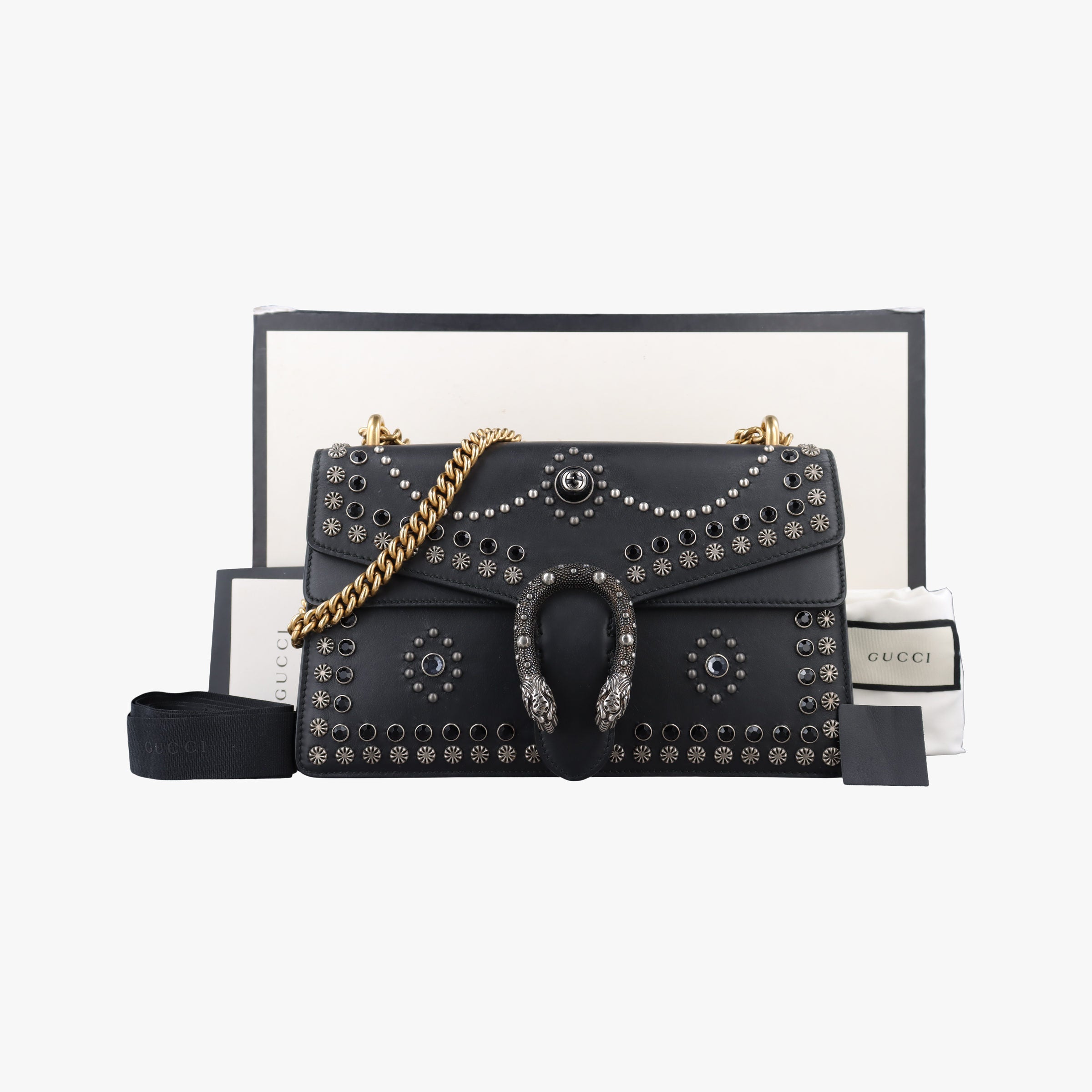 Vintage Gucci Dionysus Black Leather 400249 shoulderbag | stylenewstar