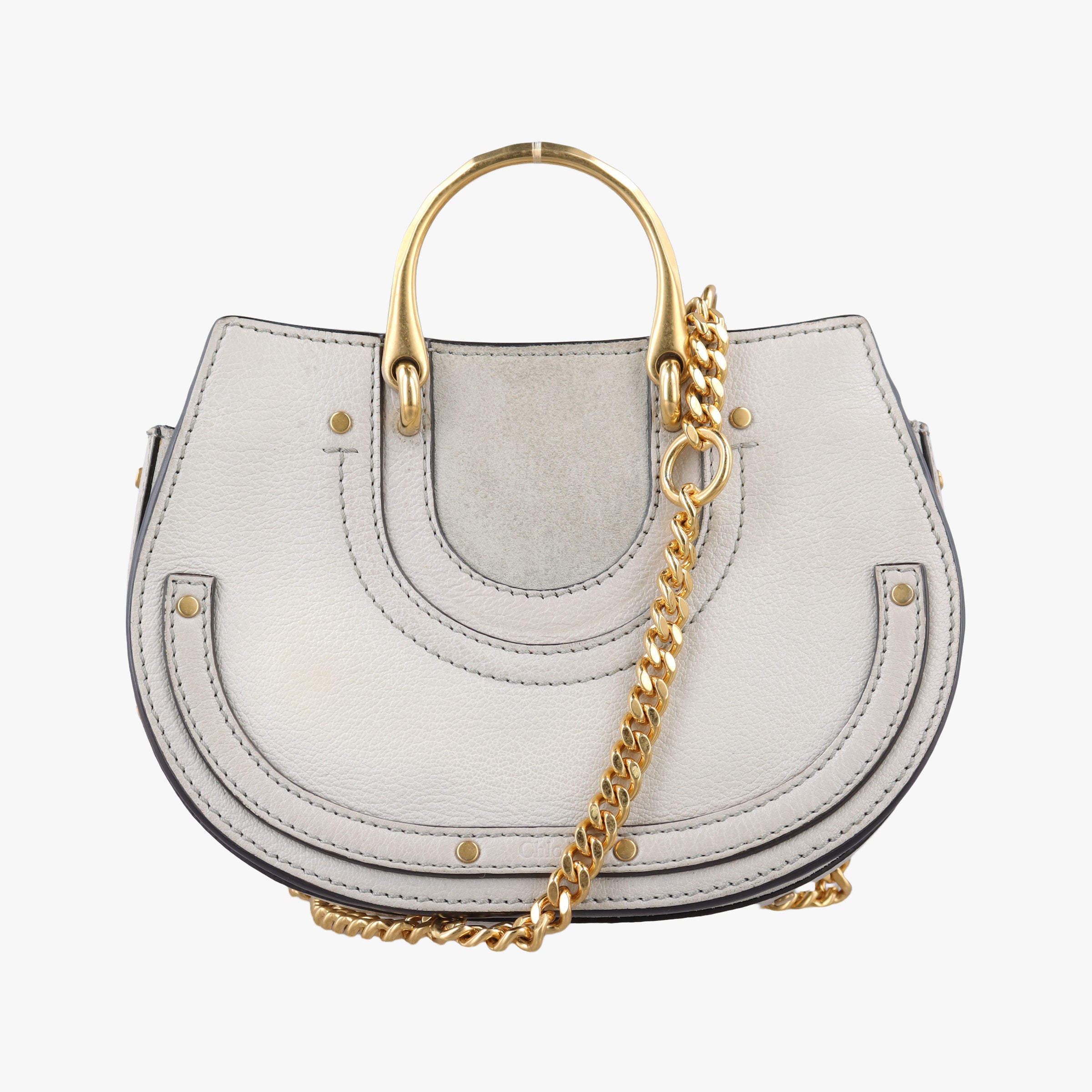 Pre-owned Chloe Pixie Grey Suede × Leather  shoulderbag | stylenewstar