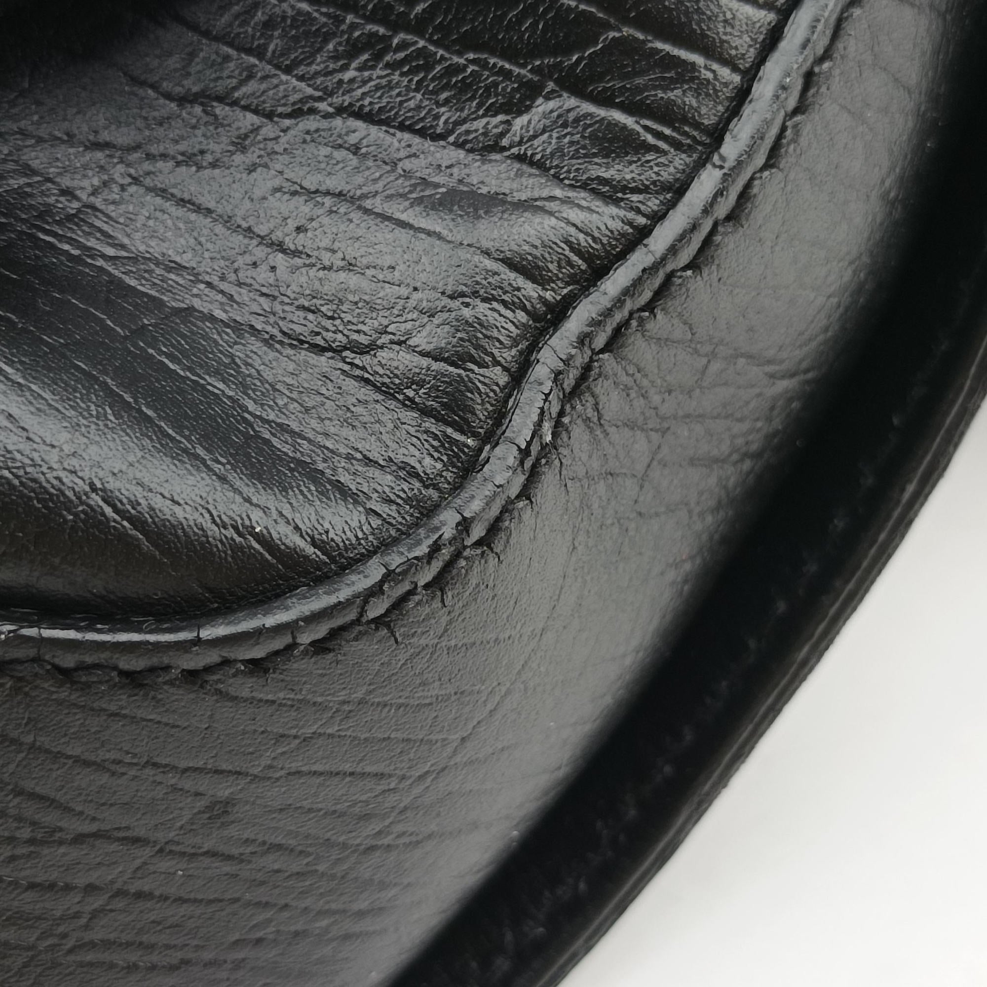 Pre-owned Gucci Bamboo Bullet Black Canvas × Leather 111713 shoulderbag | stylenewstar