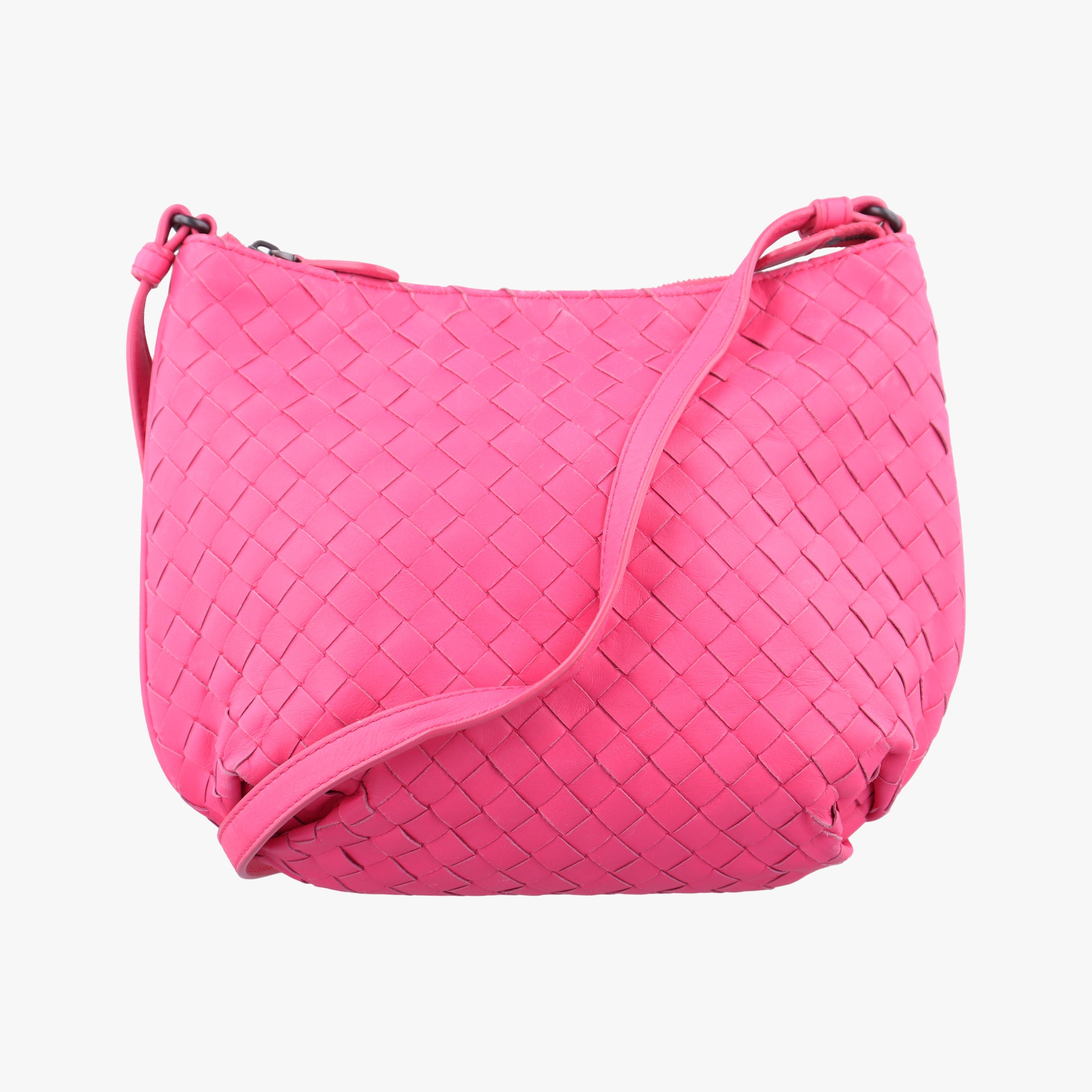 Pre-owned Bottega Veneta Intrecciato Pink lambskin  shoulderbag | stylenewstar