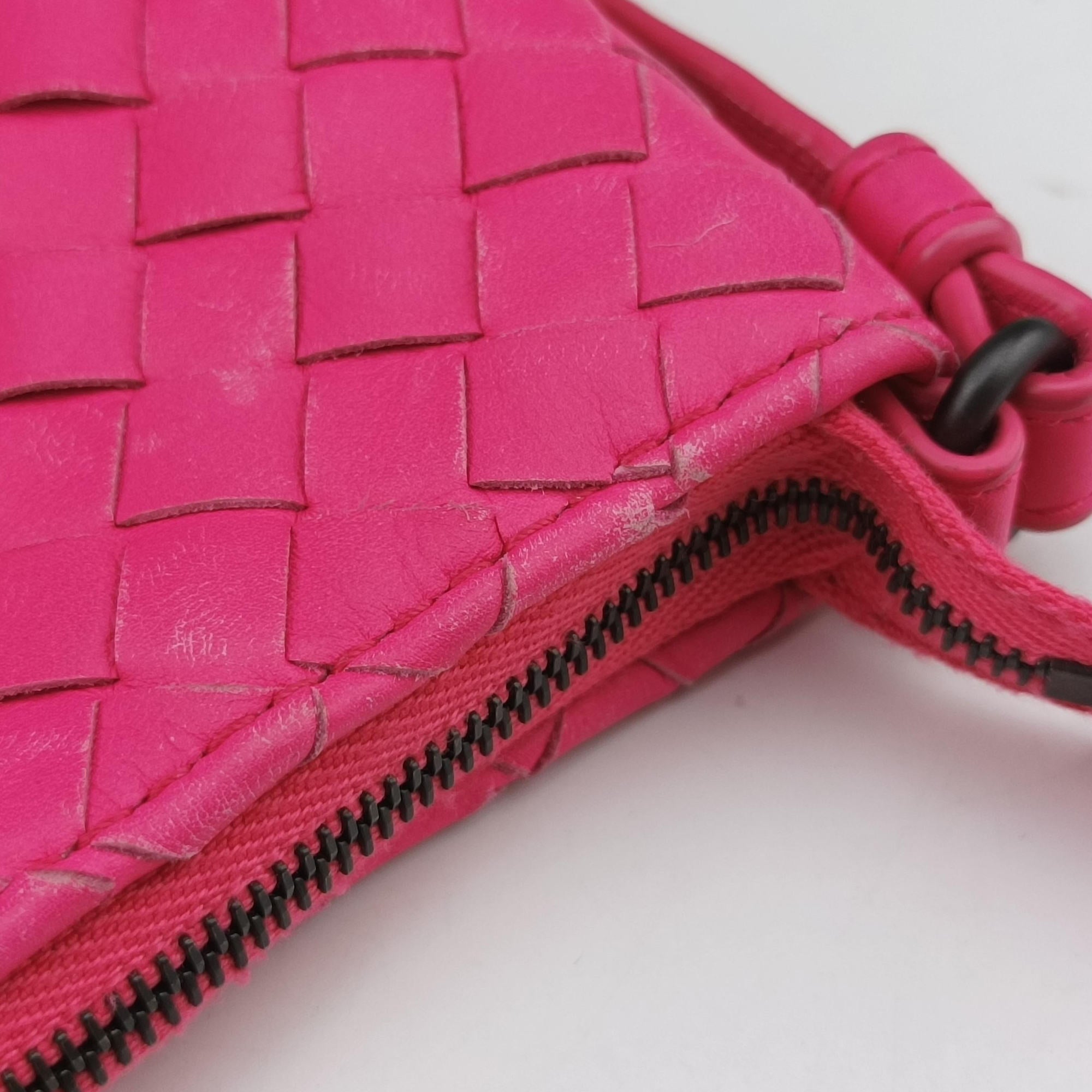 Pre-owned Bottega Veneta Intrecciato Pink lambskin  shoulderbag | stylenewstar