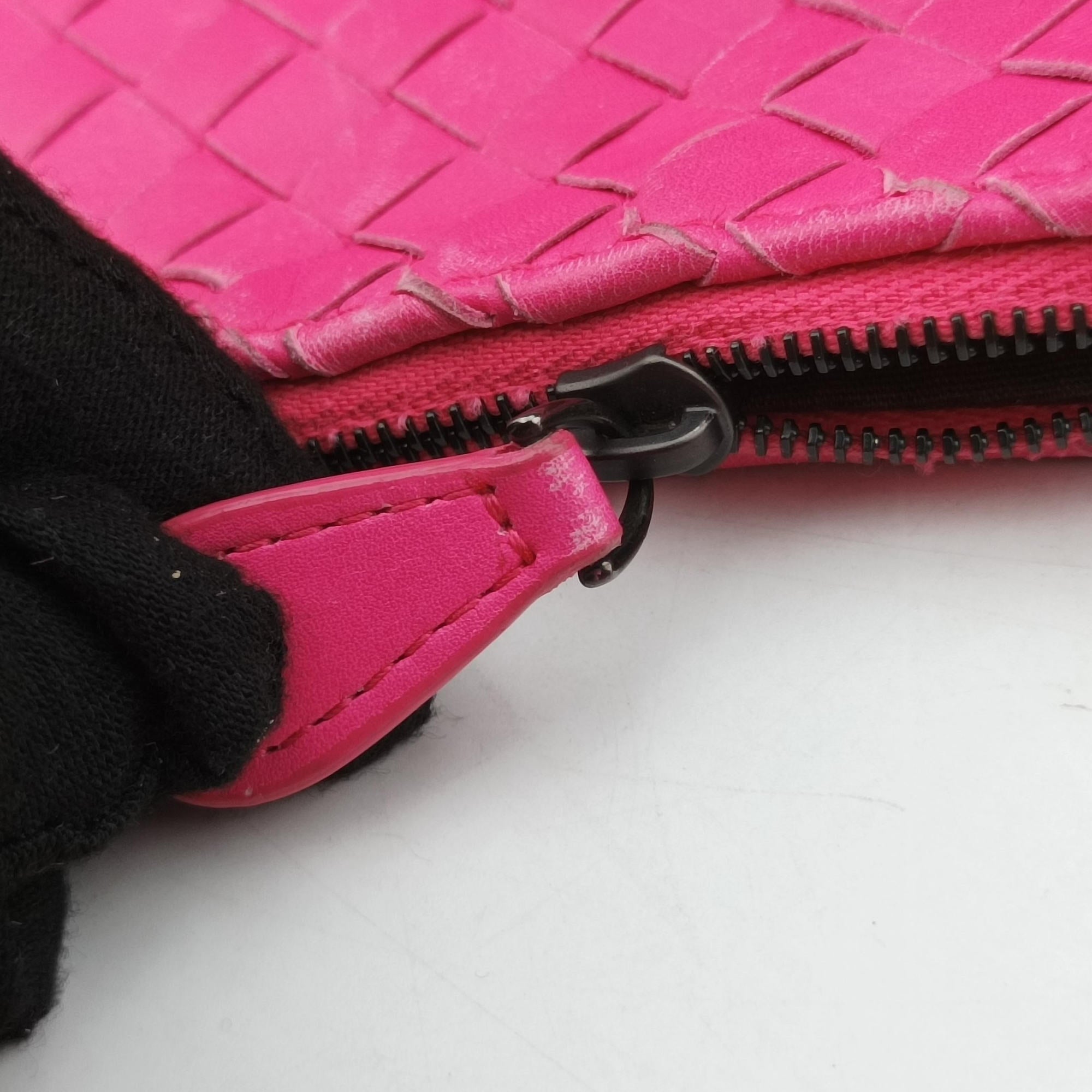 Pre-owned Bottega Veneta Intrecciato Pink lambskin  shoulderbag | stylenewstar
