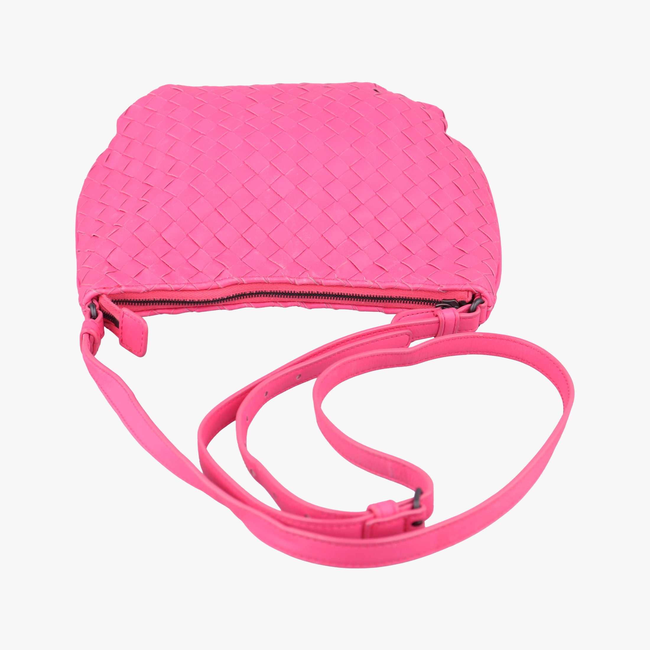 Pre-owned Bottega Veneta Intrecciato Pink lambskin  shoulderbag | stylenewstar
