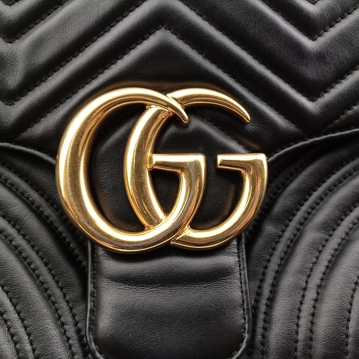 Vintage Gucci GG Marmont Black Leather 443496 shoulderbag | stylenewstar