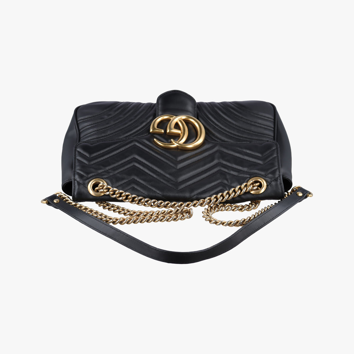 Vintage Gucci GG Marmont Black Leather 443496 shoulderbag | stylenewstar