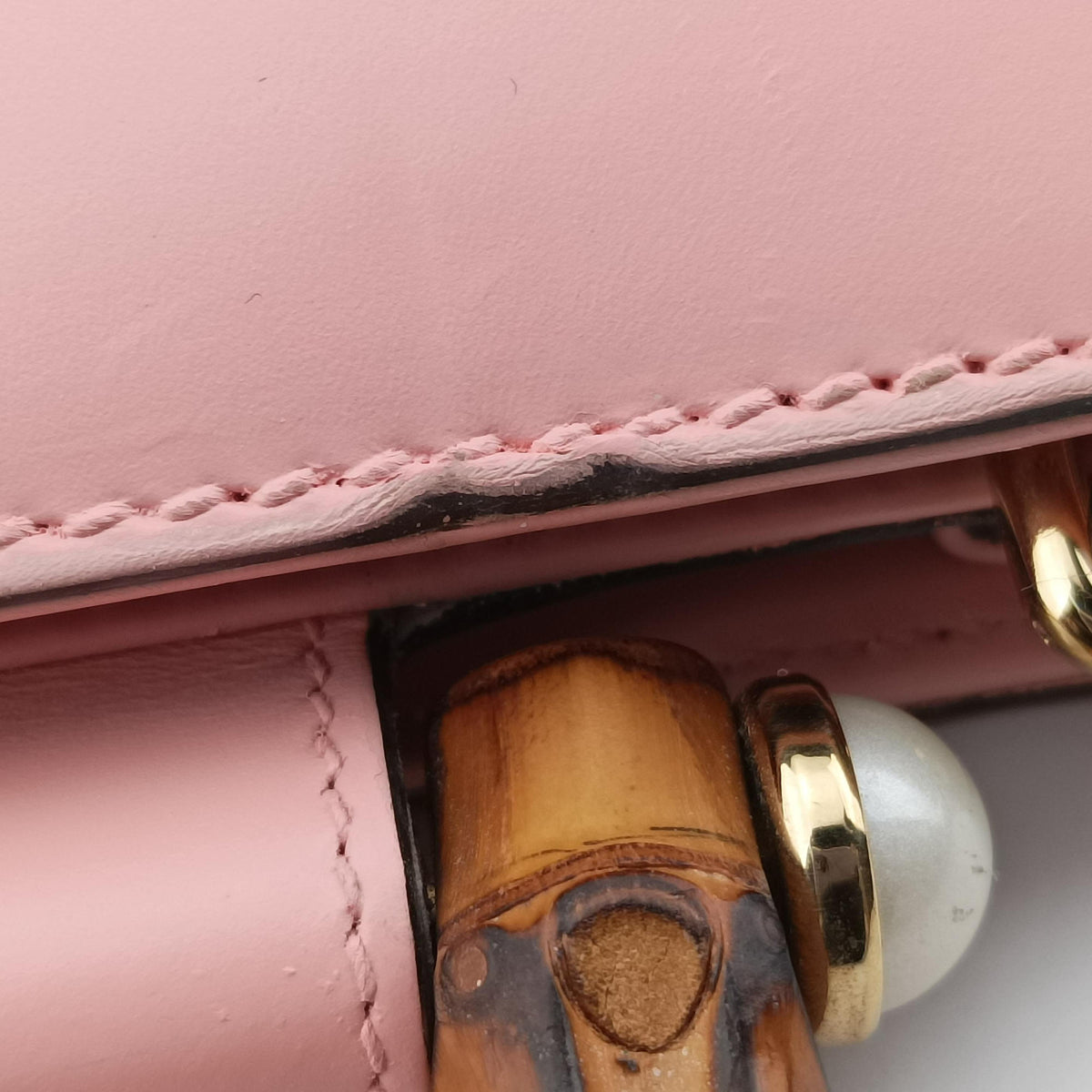 Secondhand Gucci Bamboo Nymphaea Pink Leather 459076 shoulderbag | stylenewstar