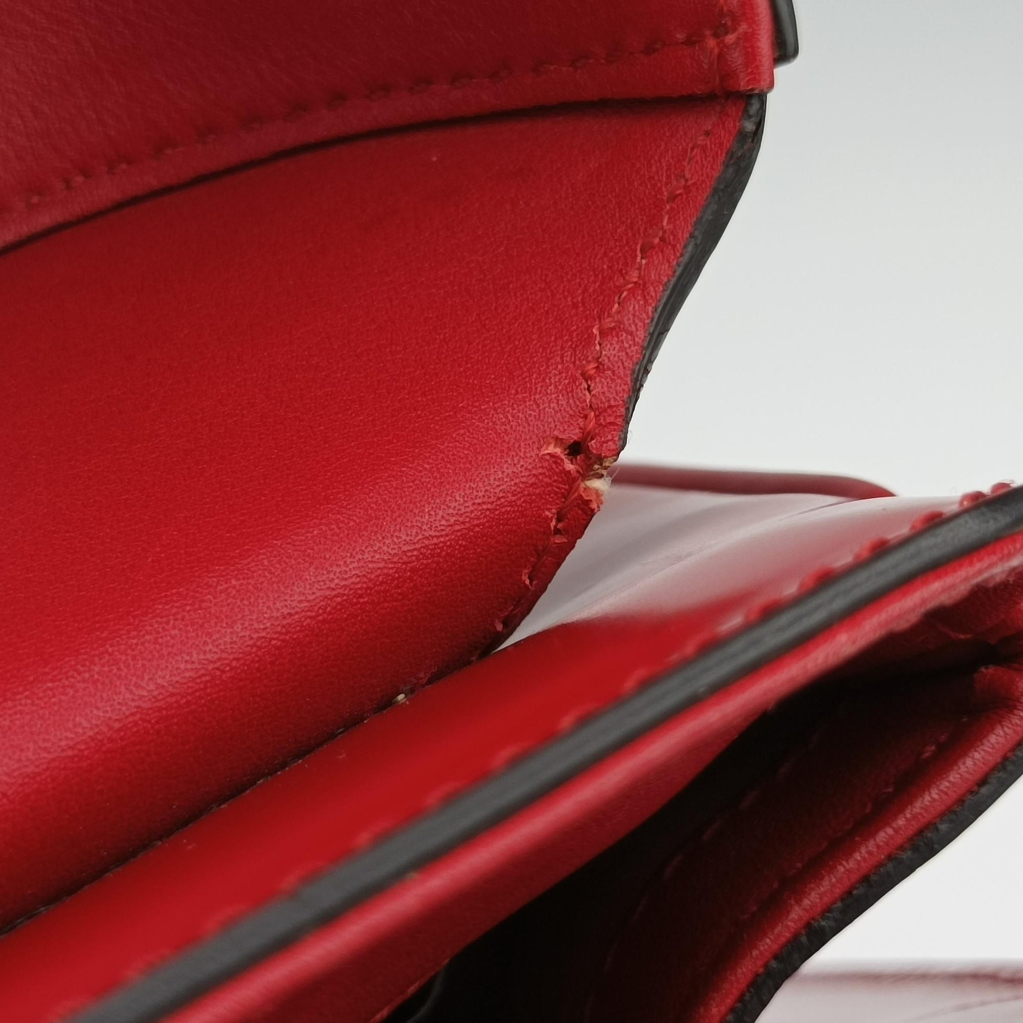 Pre-owned Gucci Bamboo Red Leather 331830 handbag | stylenewstar